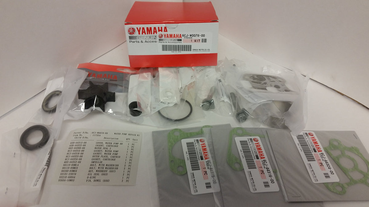 Oem Yamaha F70 Outboard Water Pump Repair Kit 6Cj-W0078-00-00