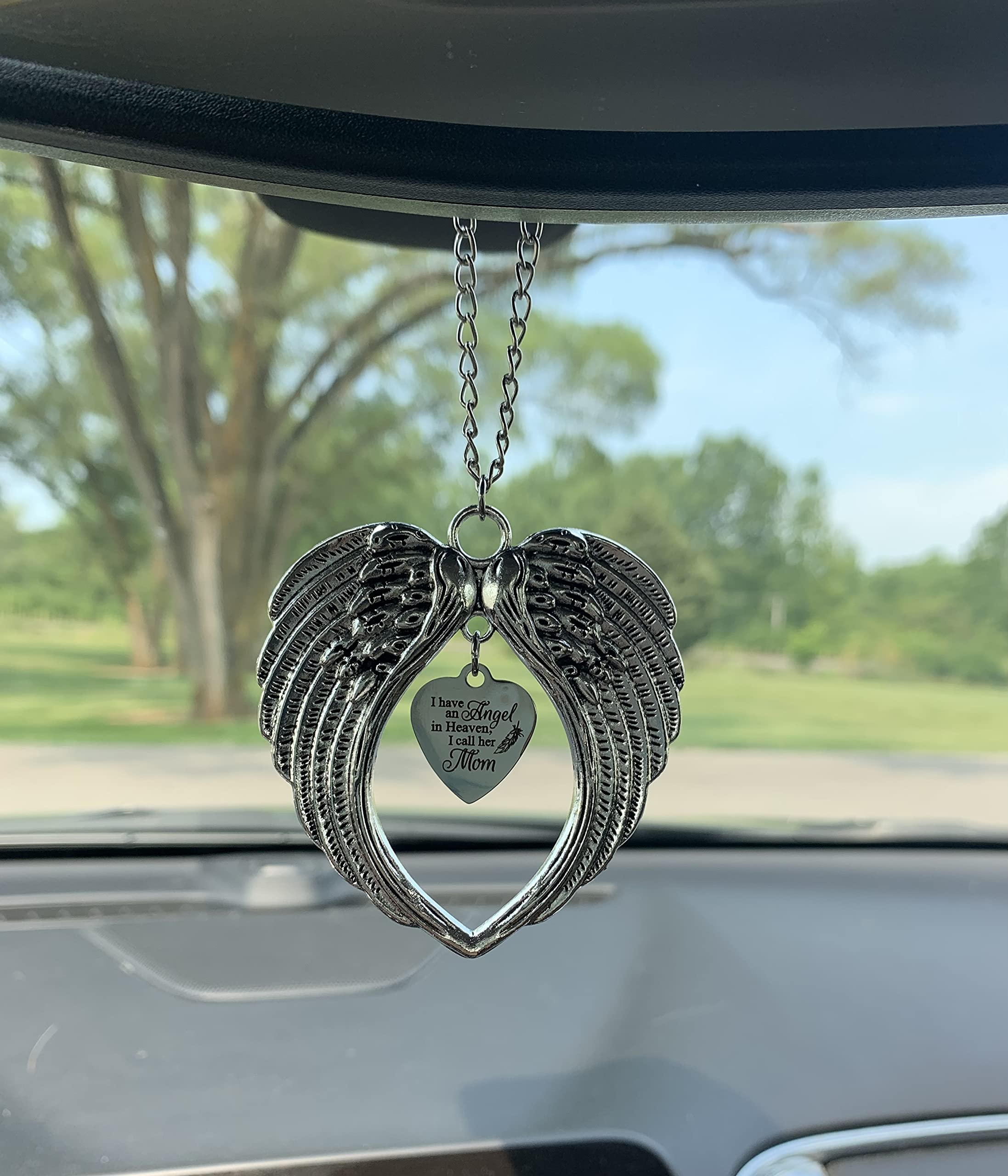 Memorial Gifts For Loss Of Mother, I Have An Angel In Heaven, I Call Her Mom, Car Charm, Mom Memorial Gift