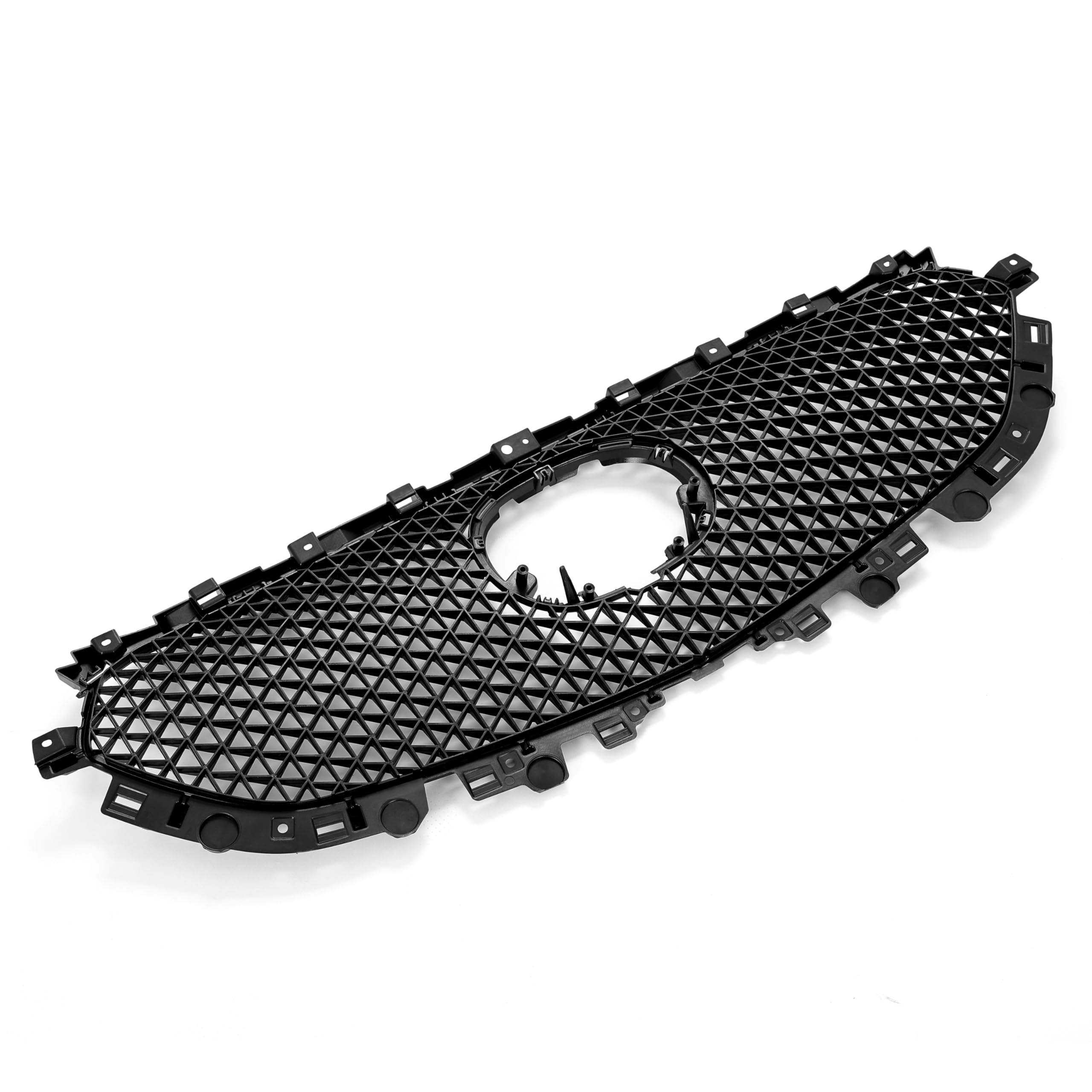 HECASA Front Grille Mesh Compatible with 2017-2021 Mazda CX-5 CX5 Bumper Grill Mesh Assembly Grille PP Plastic Black Replacemant