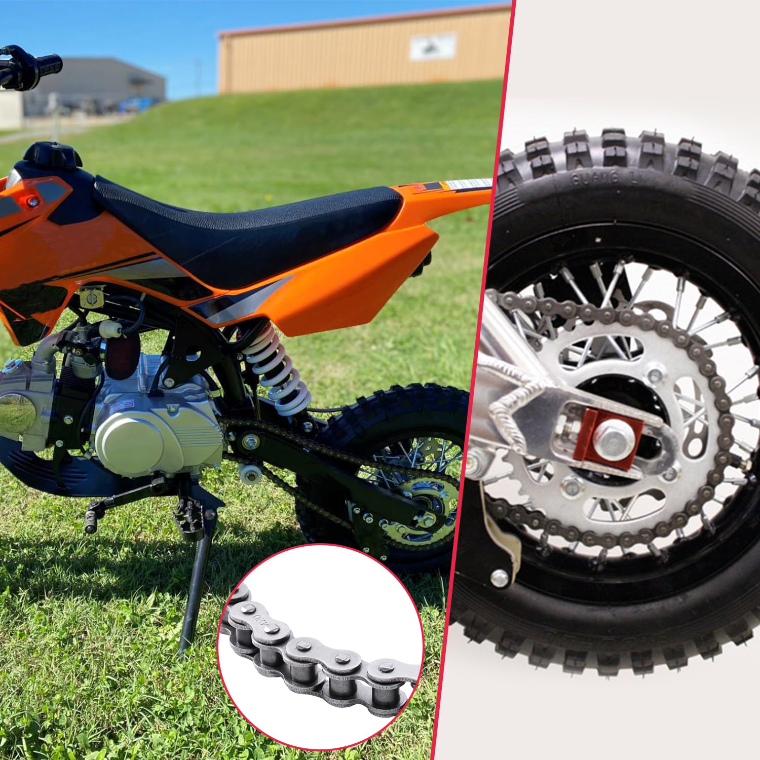 Kamier 420 Drive Roller Chain 102 Link Breaker For Crf50F Xr80R Kx65 Klx110 Ttr110 50Cc 70Cc 90Cc 110Cc 125Cc Ssr Taotao Coolste