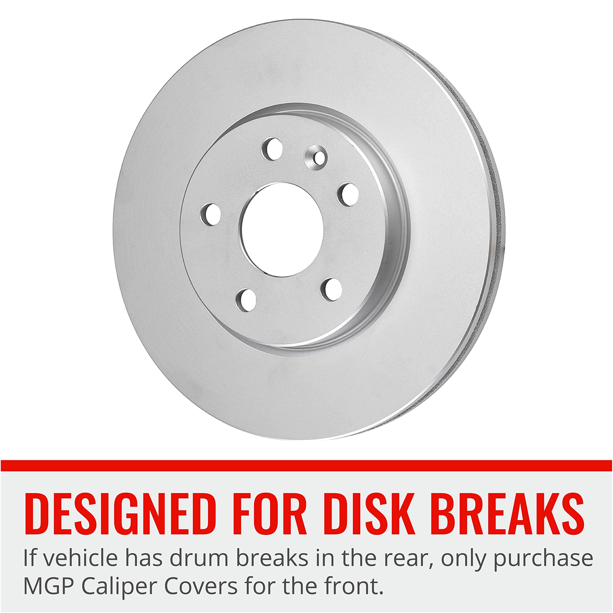 Mgp Caliper Covers - Brake Caliper Covers 2011-2018 Ram 1500 2013-2023 Ram 1500 Eco Diesel 2019-2021 Ram 1500 Classic 2022-2023 Ram 1500 Classic (55001S) Front And Rear Set - Ram Logo - Red