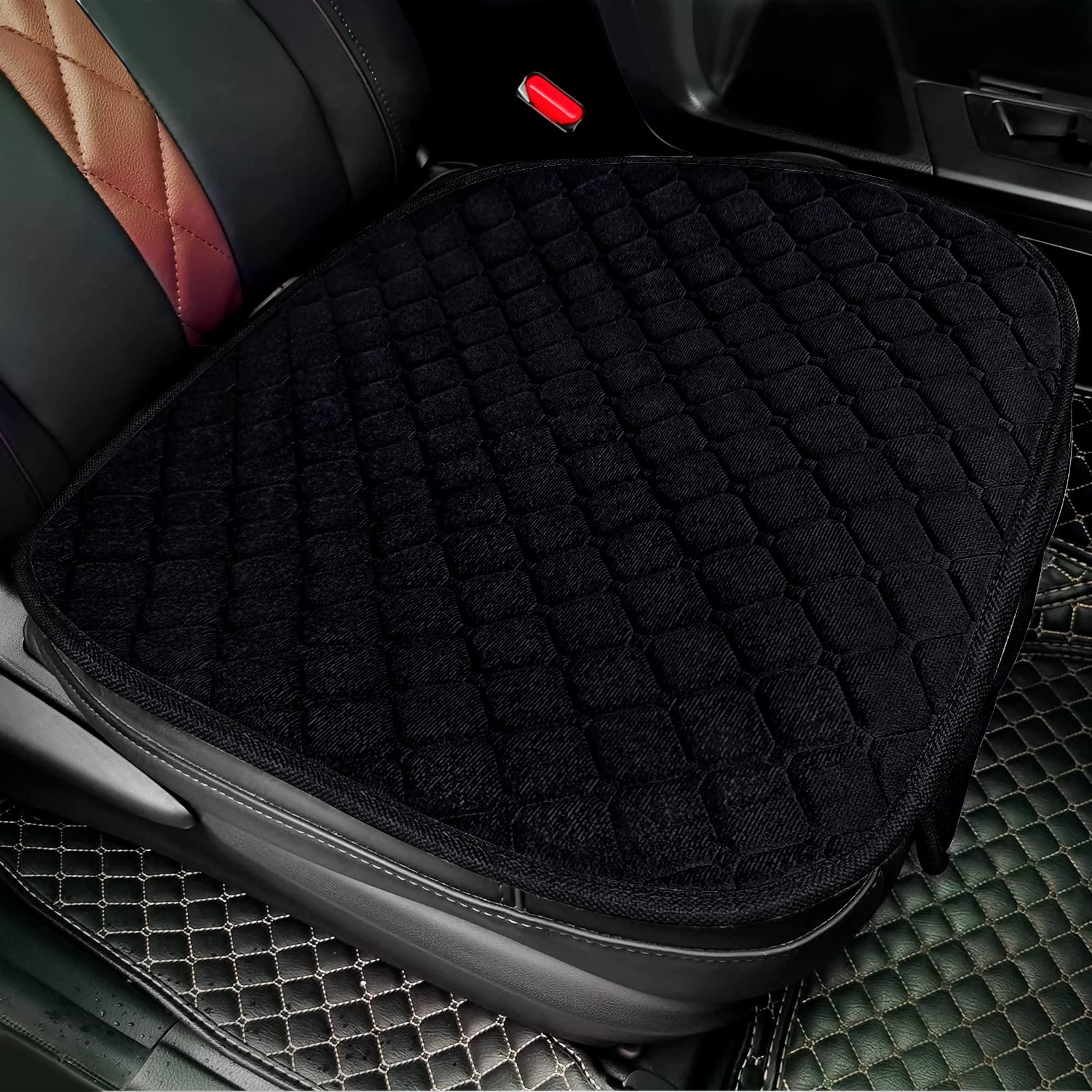 Surpassme Comfortable Car Seat Covers Universal Front Seat Covers For Car Accessories With Storage Pockets, Padded Car Interior