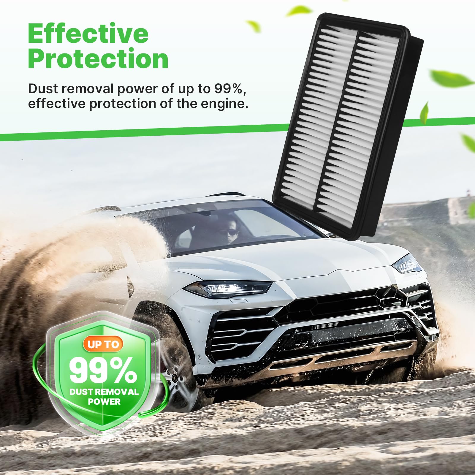 RVgolf 2PCS Engine Air Filter Fit for Mazda 3 2012-2018, Mazda 6 2014-2021, Mazda CX-5 2013-2025 Air Filter Replacement Engine F