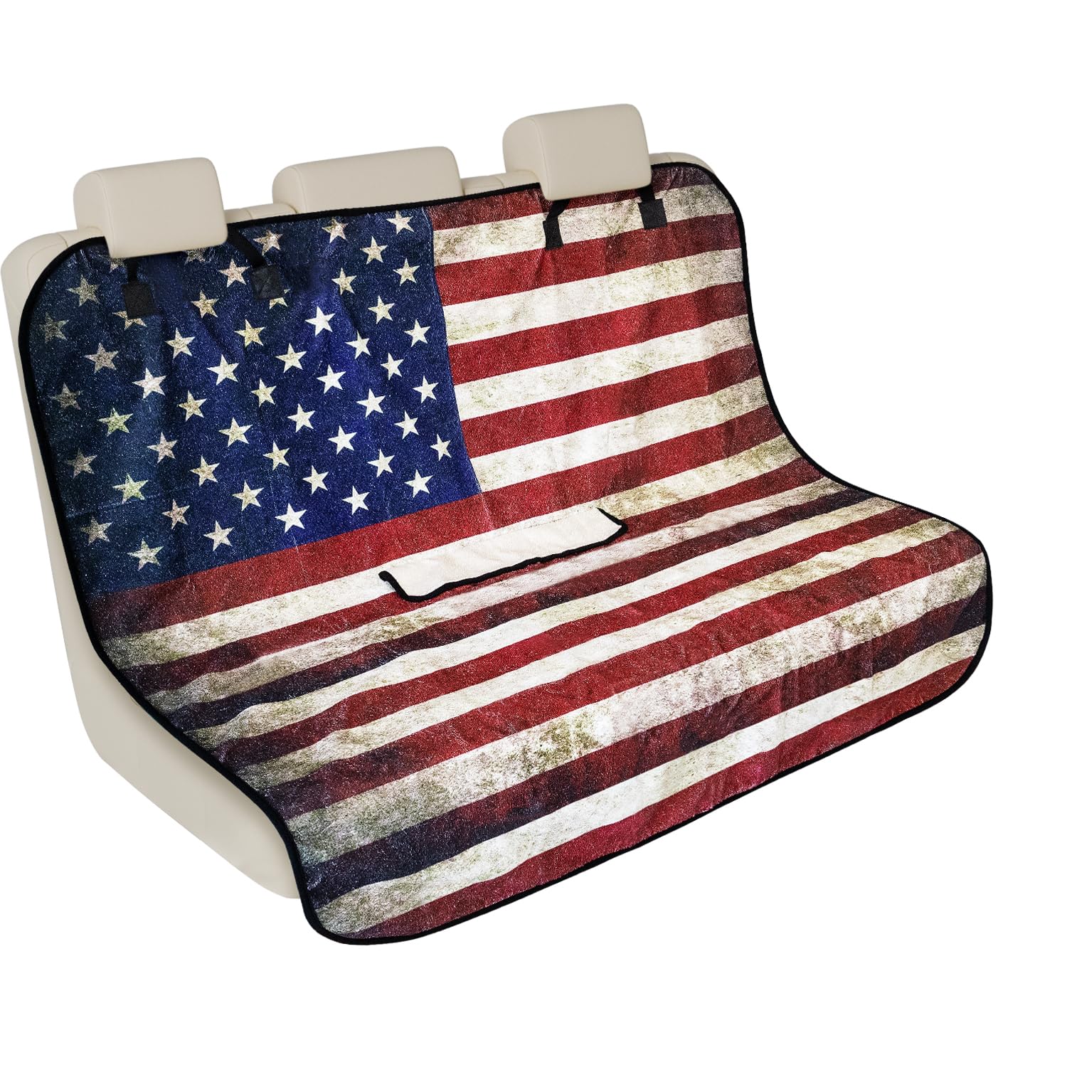 Deckaly Back Seat Cover For Car Trucks Van Suv, Waterproof Rear Bench Towel Seat Covers For Dogs And Kids, Non-Slip Automotive B