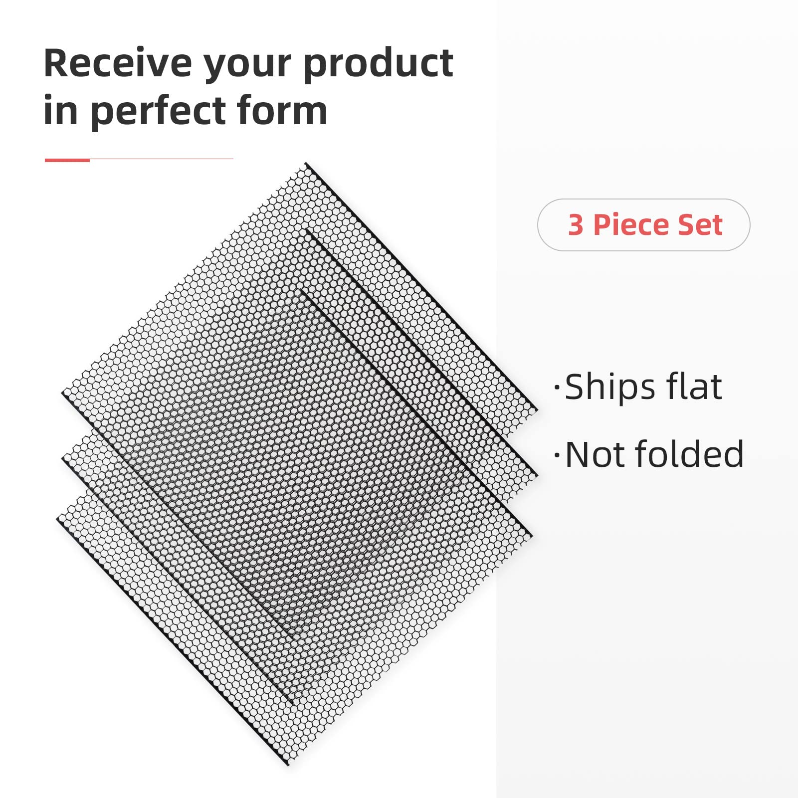 Aggauto Universal 13 ''X13 '' Car Grill Mesh - Aluminum Alloy Automotive Grille Insert Bumper Honeycomb Hole 6Mm Spacing 1Mm, 3P