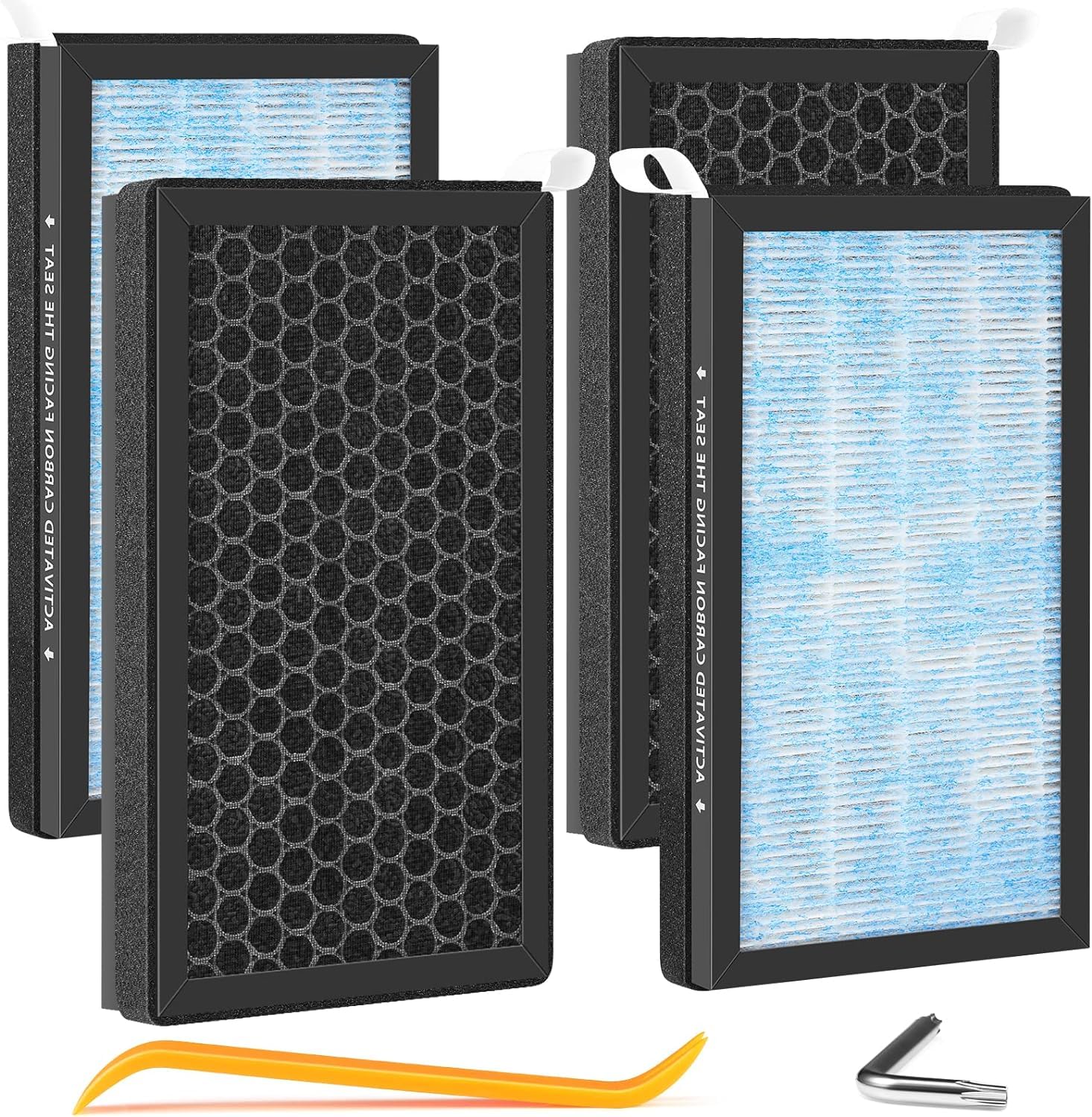 Tesla Model 3 Air Filter, (4 Pack) Tesla Y Cabin Air Filter Replacement Compatible With Tesla Model 3 Model Y Accessories