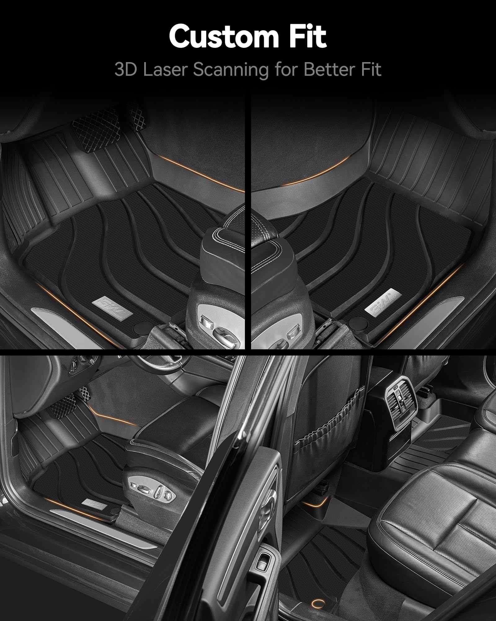 3W  Floor  Mats  Compatible For  Porsche Macan 2014-2024 Tpe  All  Weather  Custom  Fit  Floor  Liner  For  Porsche Macan 1St  A