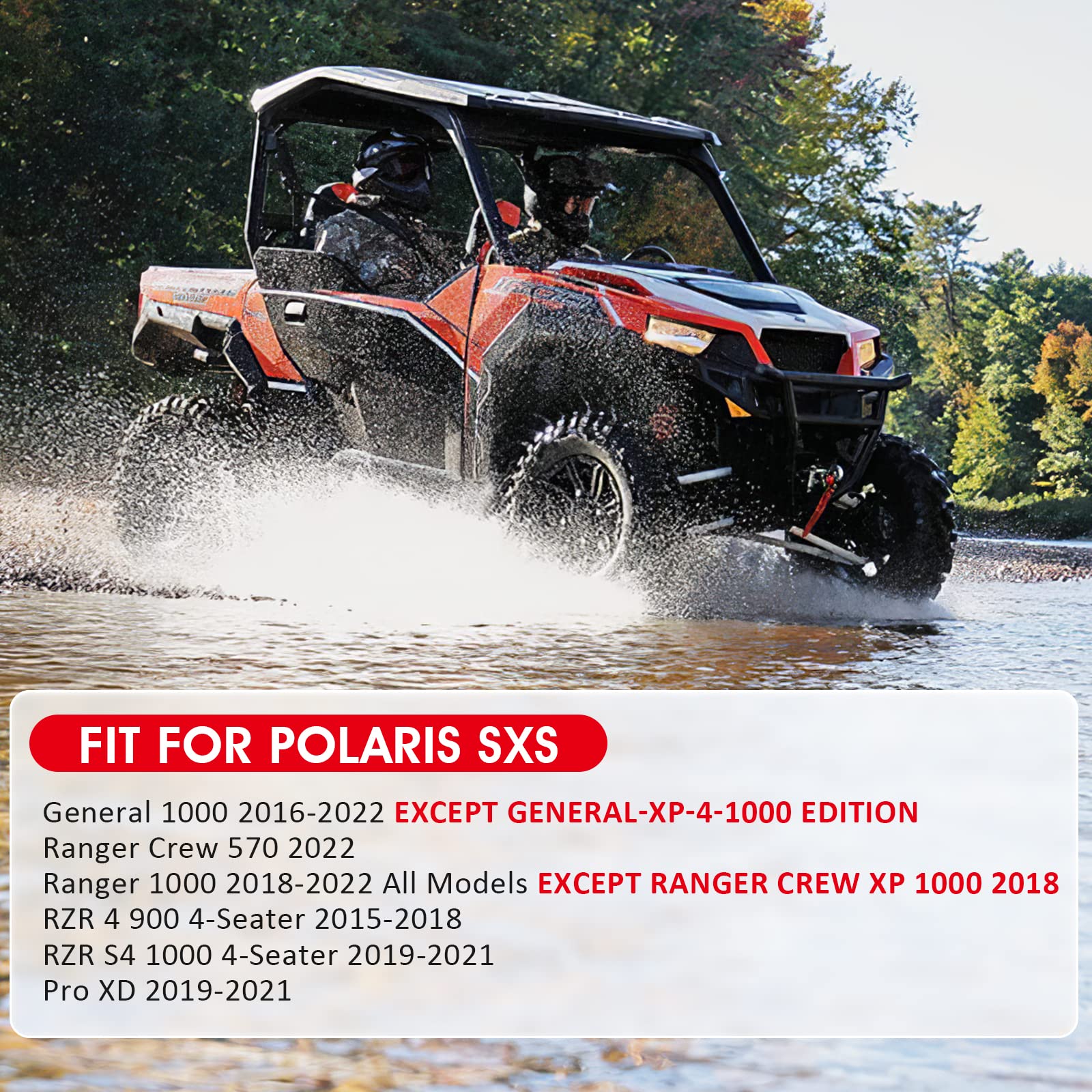 Front & Rear Brake Pads Sintered For Polaris Ranger-1000 2018-2024 General-1000 2016-2024 Rzr-900-4 2015-2018 Rzr-1000-S4 2019-2