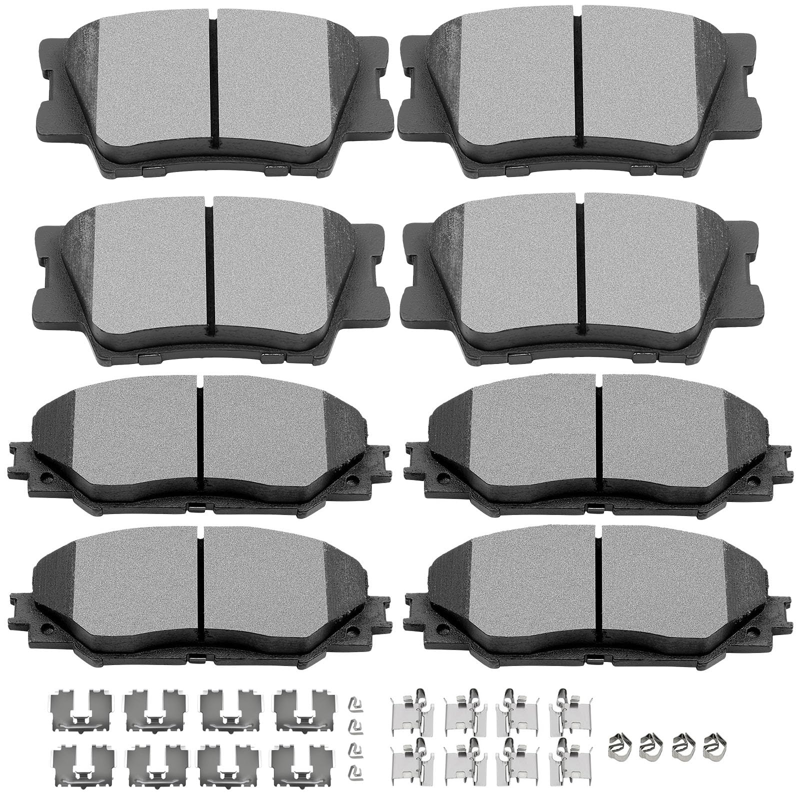 Ceramic Brake Pads Kits,Scitoo 8Pcs Brakes Pads Set Fit For 2010 For Lexus Hs250H,2011-2015 For Toyota Rav4