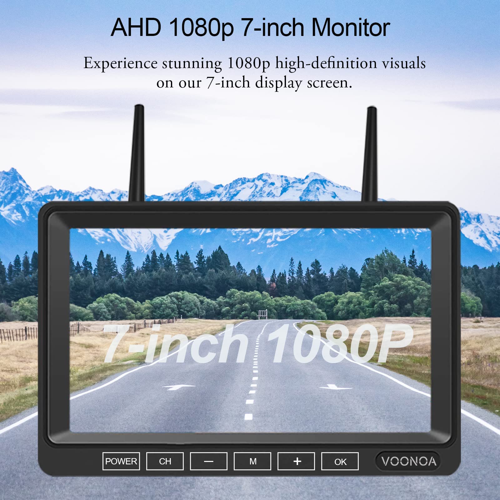 1080P Wireless Rv Camera System, Ip69 Waterproof Night Vision Backup Camera Side Rear View Camera With 7 Inch Hd Monitor For Rv