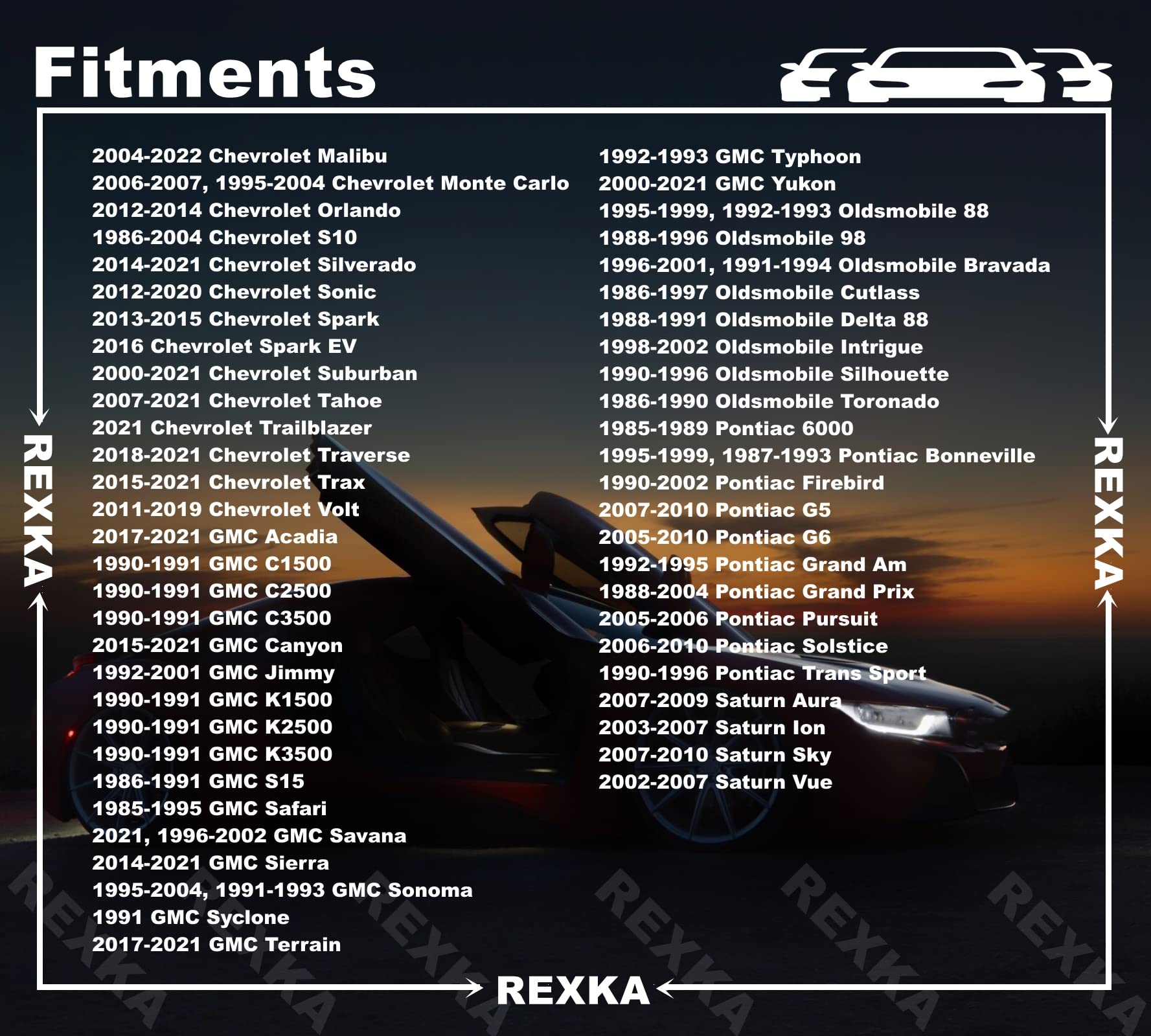 Rexka 10Pcs M4.2X1.41X25 Multi-Purpose Bolt For Gm Chevy 11547421 -Wheelhouse Liner Bumper Cover Floor Pan Splash Shield Air Def