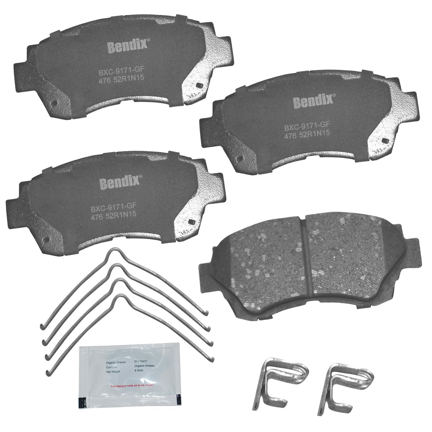 Bendix Priority1 Cfc476 Ceramic Front Brake Pads For Select Models Lexus Es300, Ls400, Sc300, Toyota Avalon, Camry, Celica, Sien