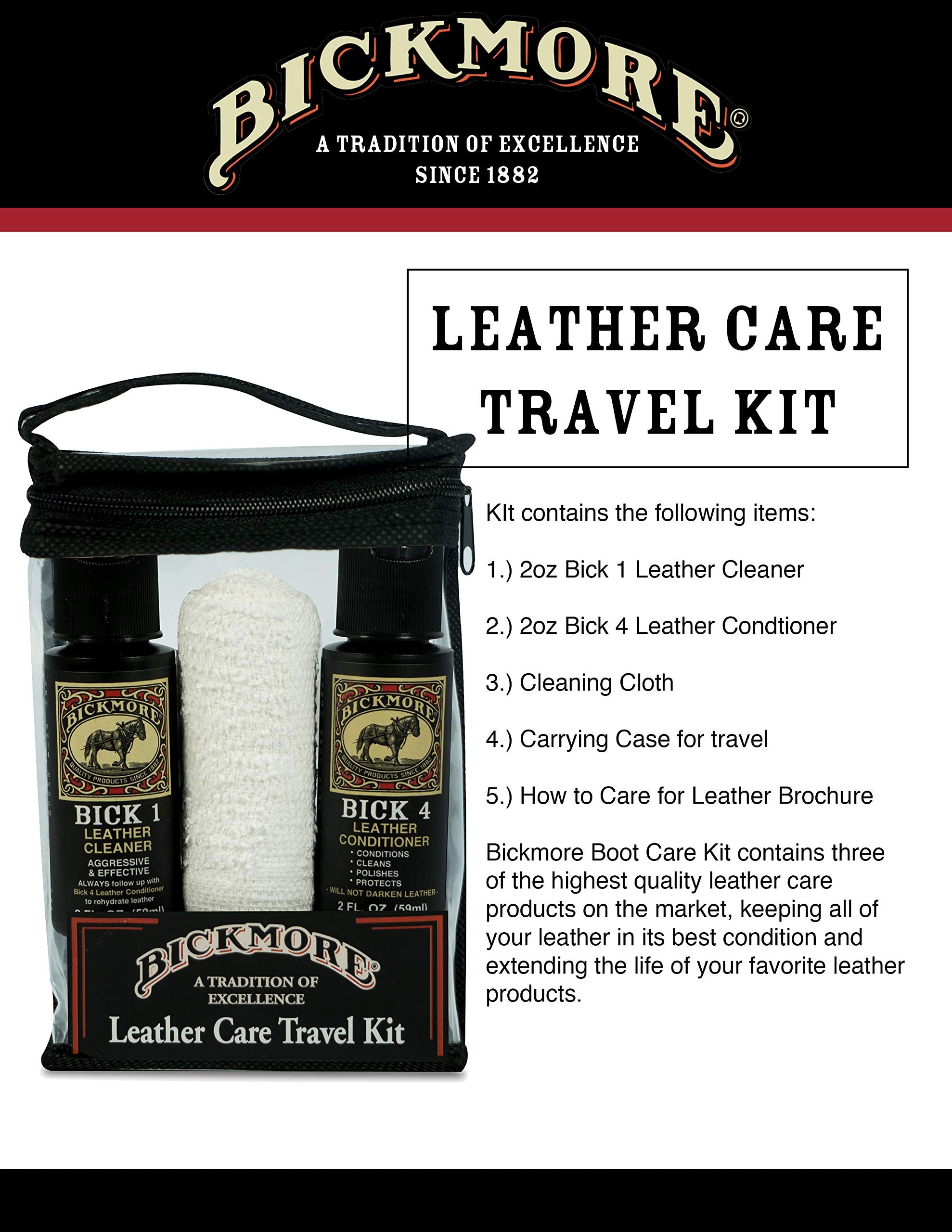 Bickmore Leather Shoe & Boot Travel Care Kit- Repairs, Polishes And Shines Leather Goods On The Run
