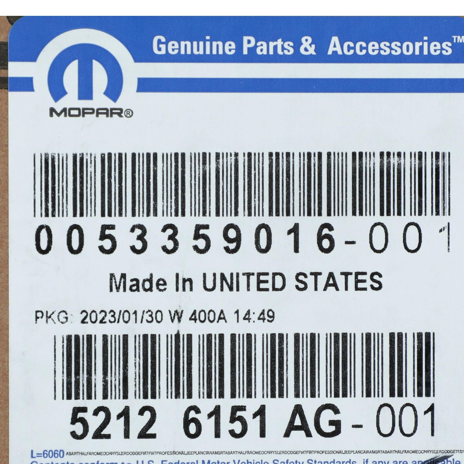 Mopar 52126151Ag - Reservoir Power Steering Fluid