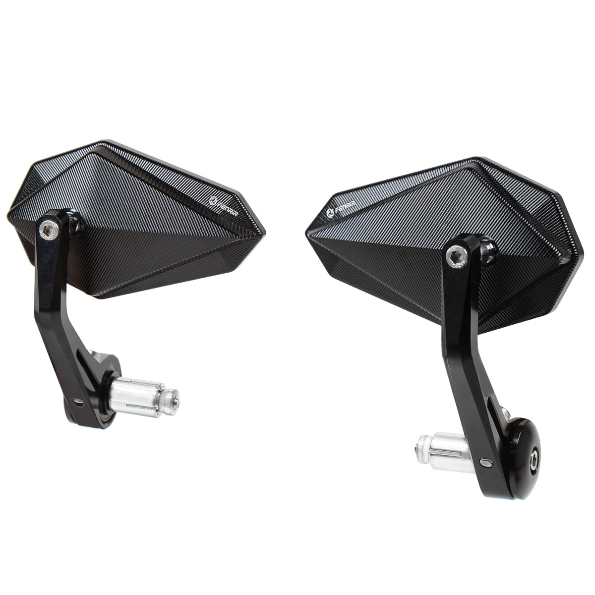 FENRIR CNC Aluminum Alloy Cafe Racer Black Motorcycle Bar End Mirrors Side 22MM 7/8'' Inch Handlebar Mirror Universal Rear View 