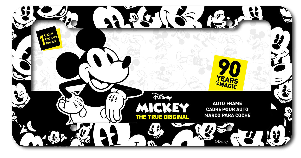 Chroma 42563 Disney Mickey Mouse Emoji Heads Plastic Frame, 1 Pack, Black And White