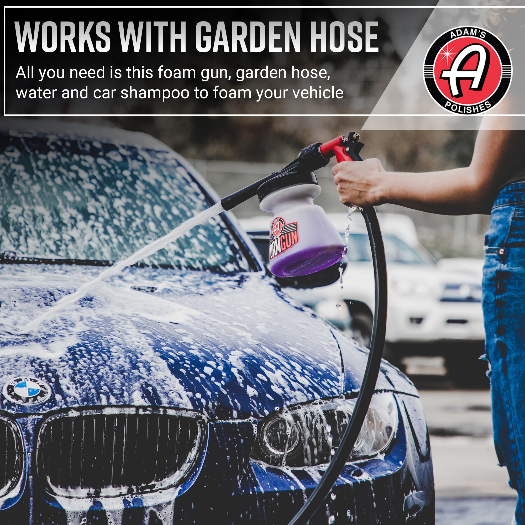 Adam'S Foam Gun Car Wash Foam Sprayer - Connects To Garden Hose For Car Washing, No Pressure Washer Required, Use Snow Foam Blas