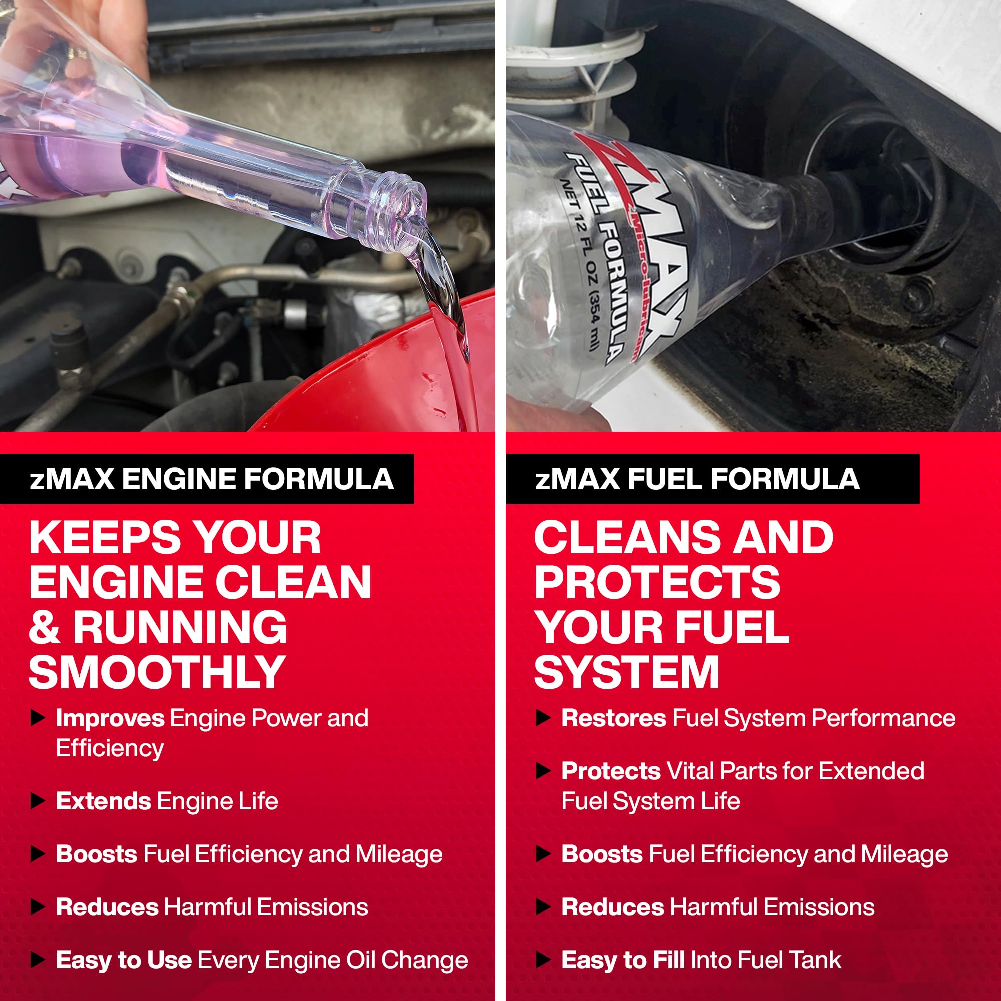 Zmax 58-011 - Engine & Fuel Formula Kit - Easy To Use - Reduces Carbon Build-Up & Lubricates Metal Extending Life Of Car Or Truc