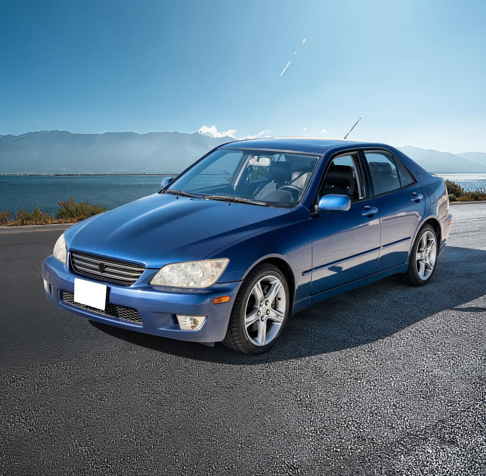 Grille Compatible With 2001-2005 Lexus IS300 IS200 Jce2010, Altezza style ABS Plastic Black Front Bumper Grill Hood Mesh by IKON