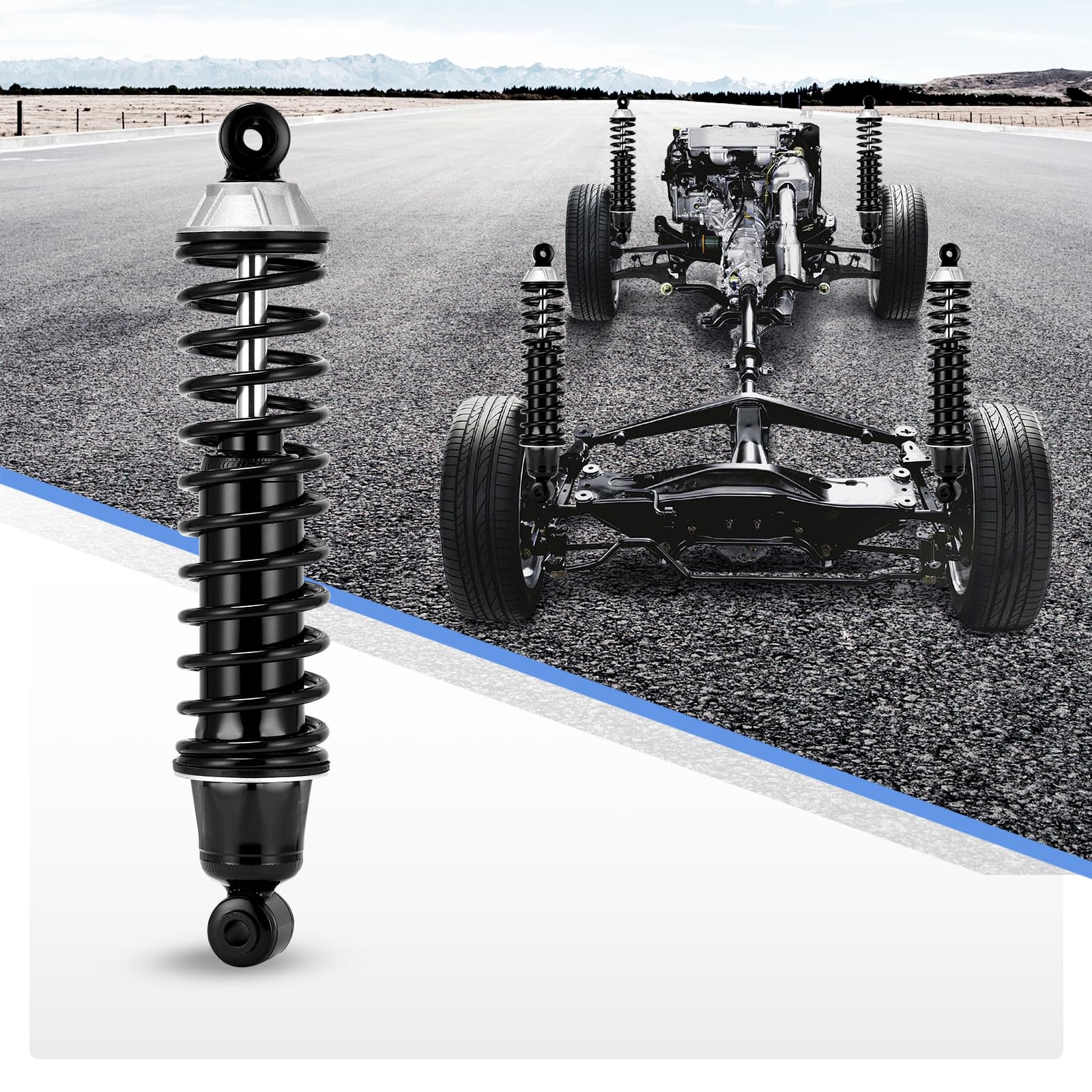 Yitamotor Rear Shocks Loaded Shocks And Struts Compatible With 1995-2007 Chrysler Town & Country, 1995-2007 Dodge Grand Caravan/