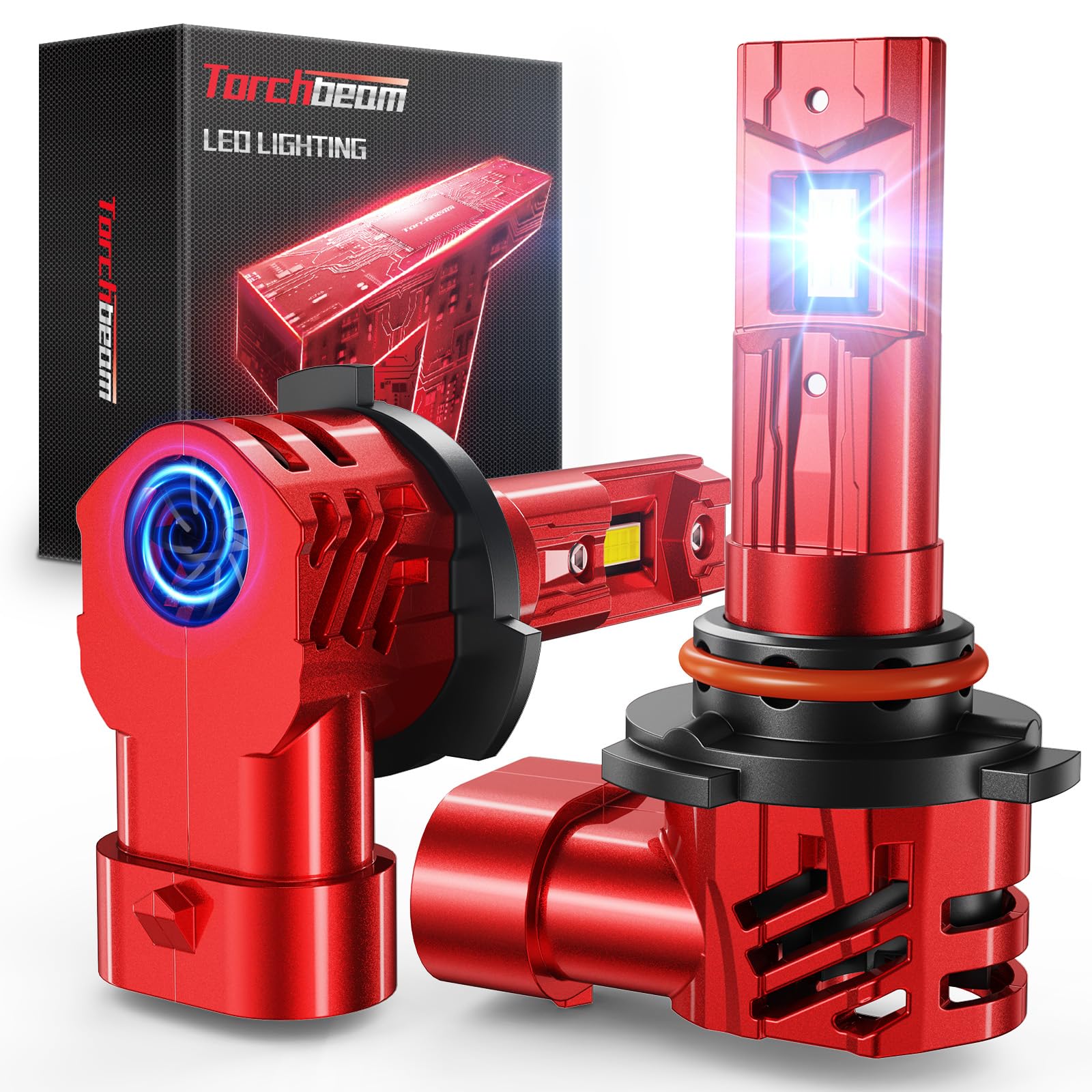 Torchbeam 9005 Fog Bulbs Cambo 32000Lm Brightness With Extra Wide View, Canbus Ready 6500K 9005 Fog Lamps 50000+ Hours Wireless,