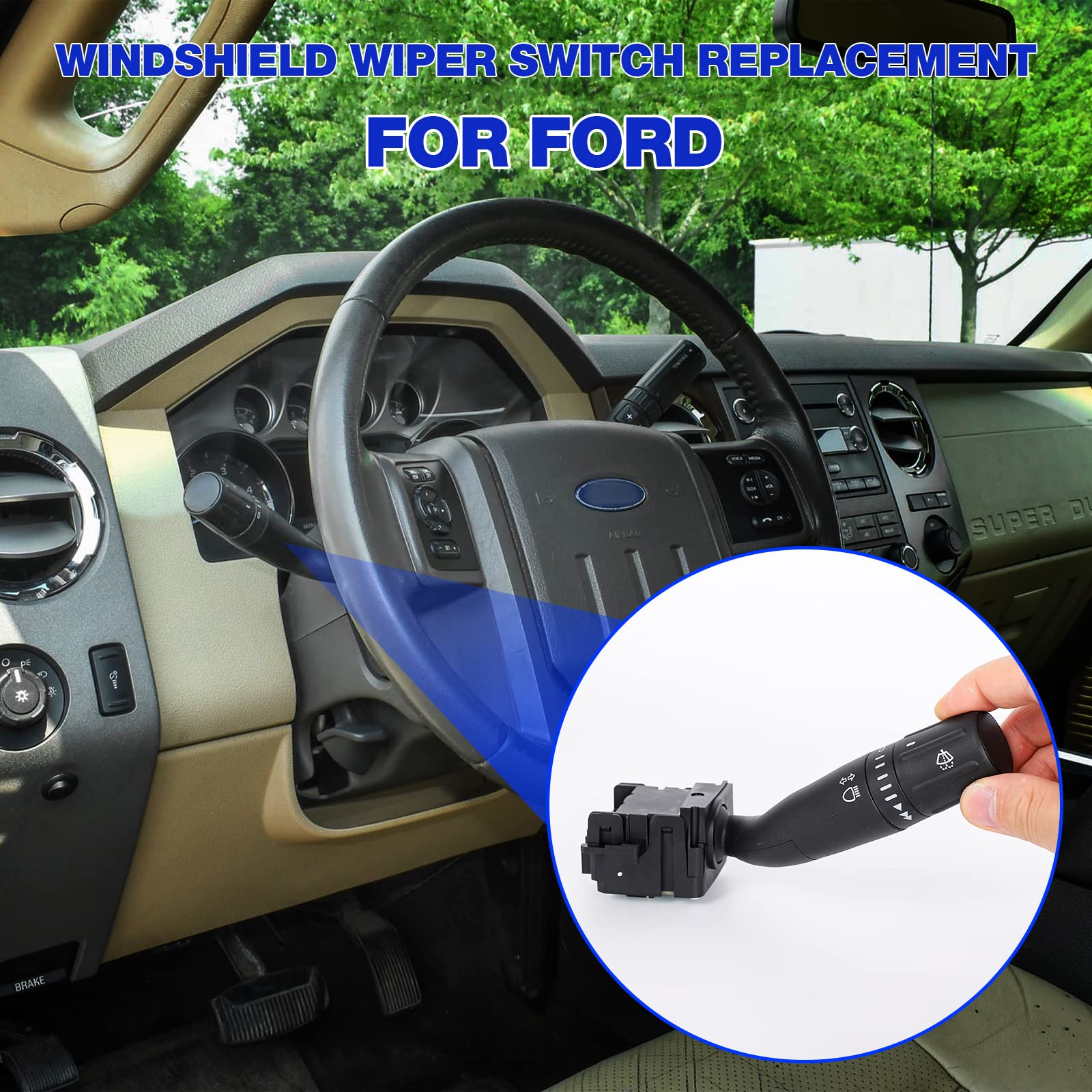Windshield Wiper Switch Multi-Function Turn Signal Switch Replacement For 2011 2012 2013 Ford F150 F250 F350 F450 F550 Super Dut