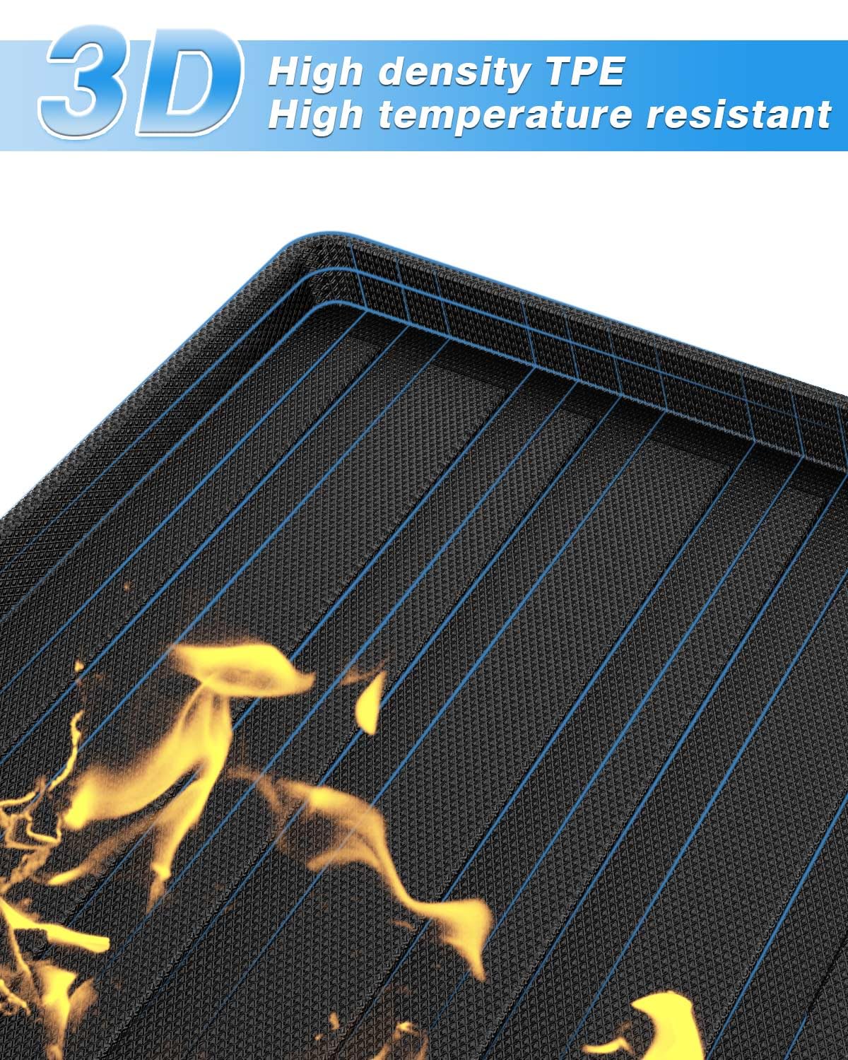 Powerty Cargo Mat Compatible With Mazda Cx-50 2023 2024 2025 Cargo Liner Rear Trunk Mat Cargo Tray All Weather Tpo 3D Trunk Floo