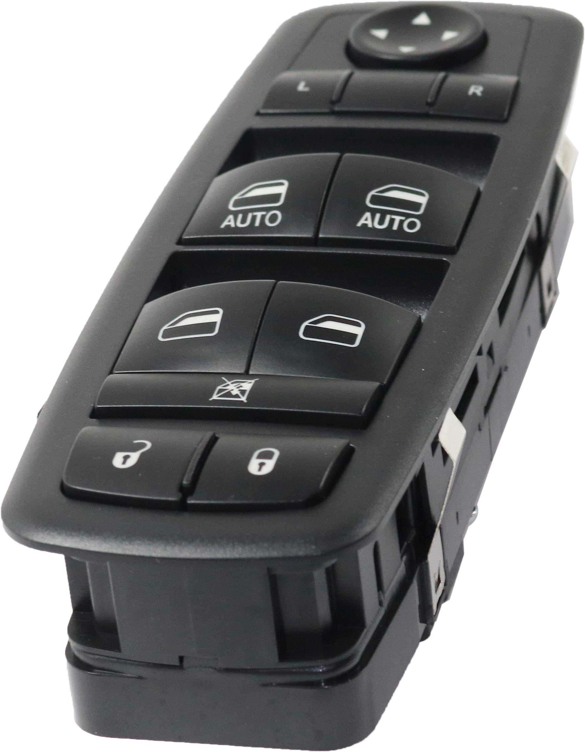 Evan Fischer Master Power Window Switch Compatible With Dodge Journey 2012-2019 Black With Driver And Passenger Auto Down 8-Pron