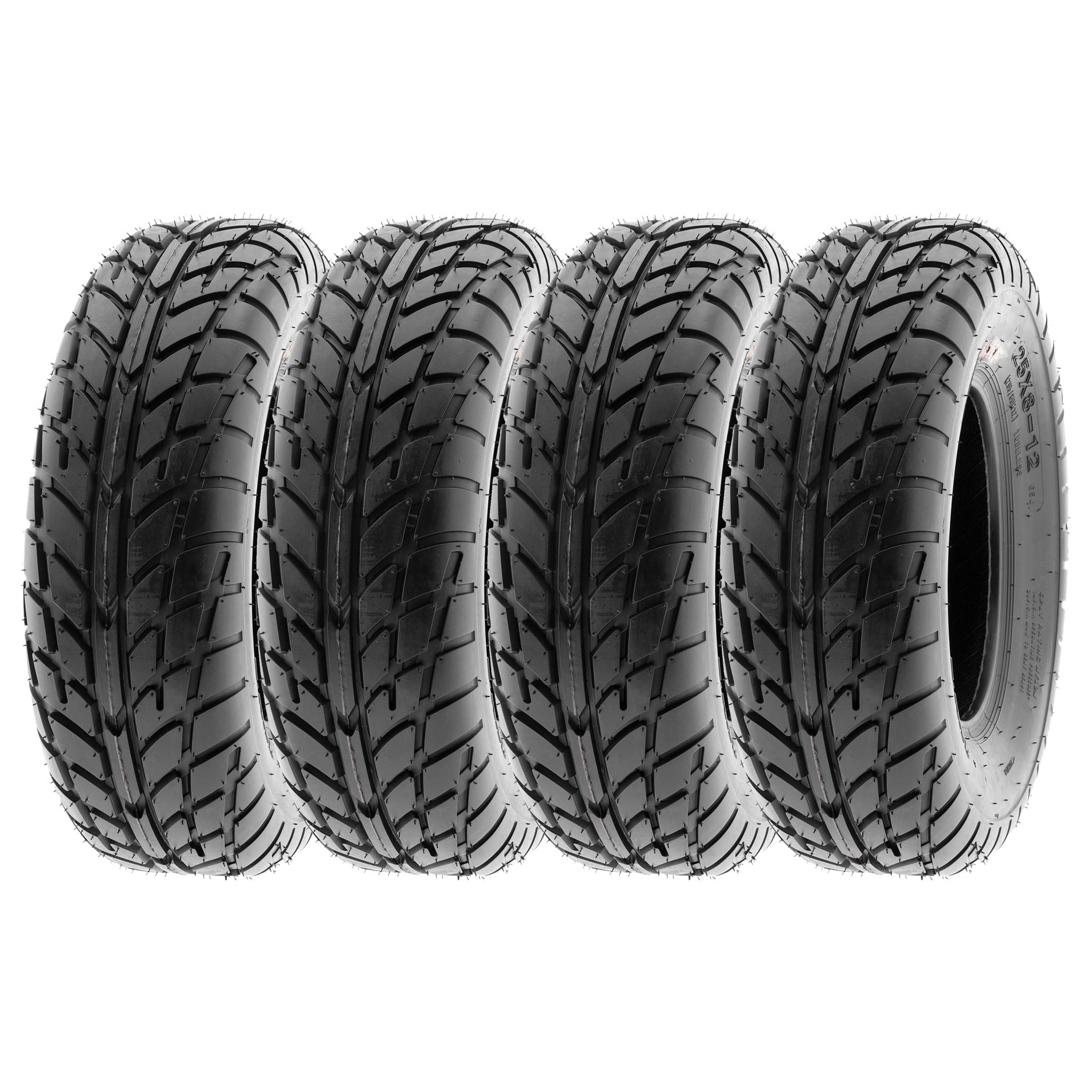 SunF 25x8-12 25x8x12 Hardpack Race Sport ATV UTV Tire 6 PR A021 - SET of 4