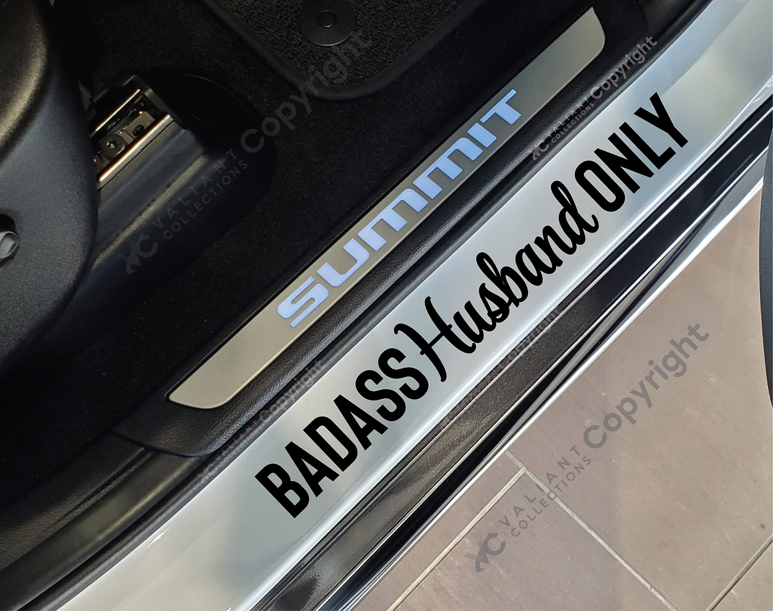 VALIANT COLLECTIONS - Badass Husband Only Sticker - Vinyl Sticker for Car, Truck, and Van - Indoor and Outdoor Use for Laptop -