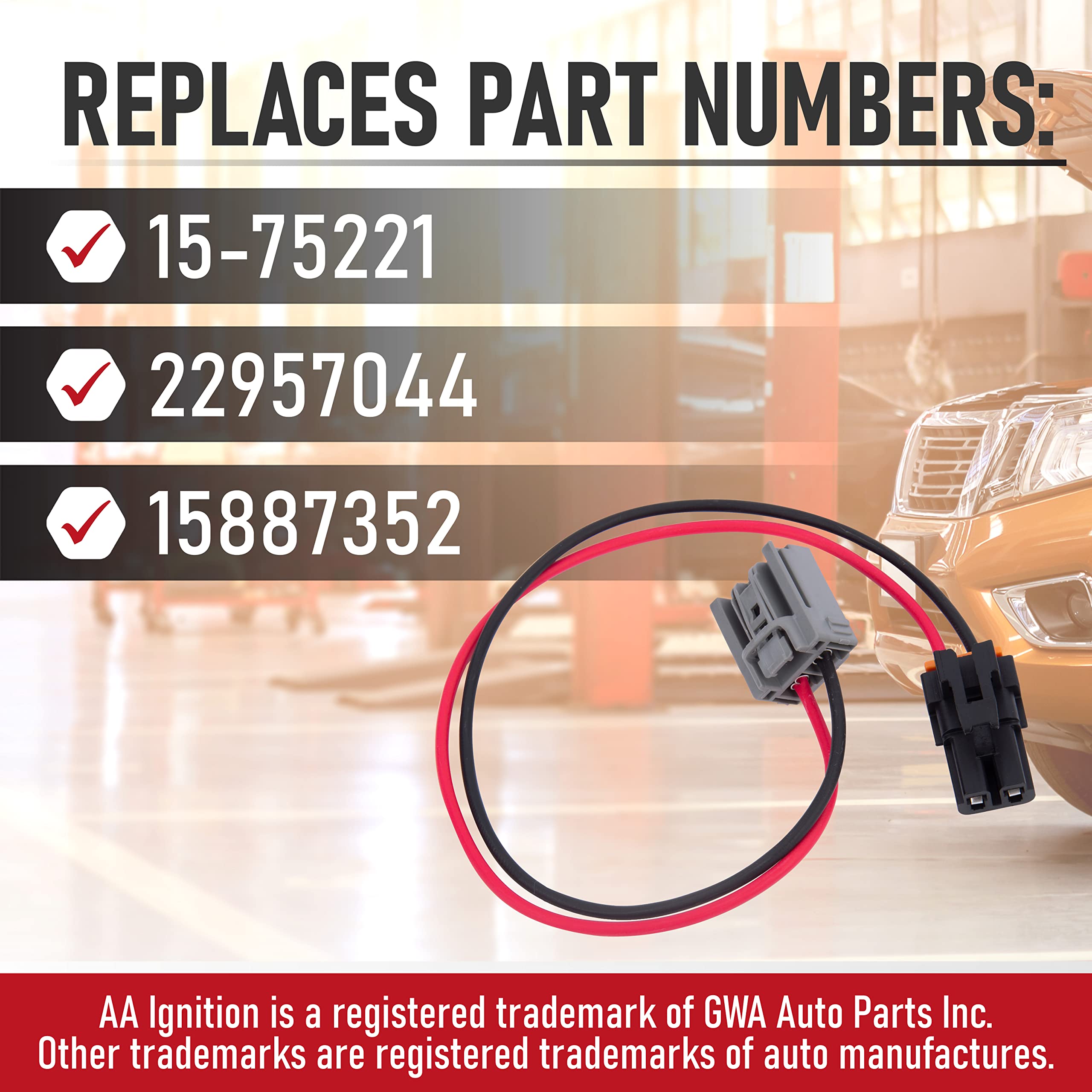 Blower Motor Wiring Harness - Replaces 15-75221, 22957044, 1588735 - Compatible Replacement For Cadillac, Chevrolet, Gmc & Humme