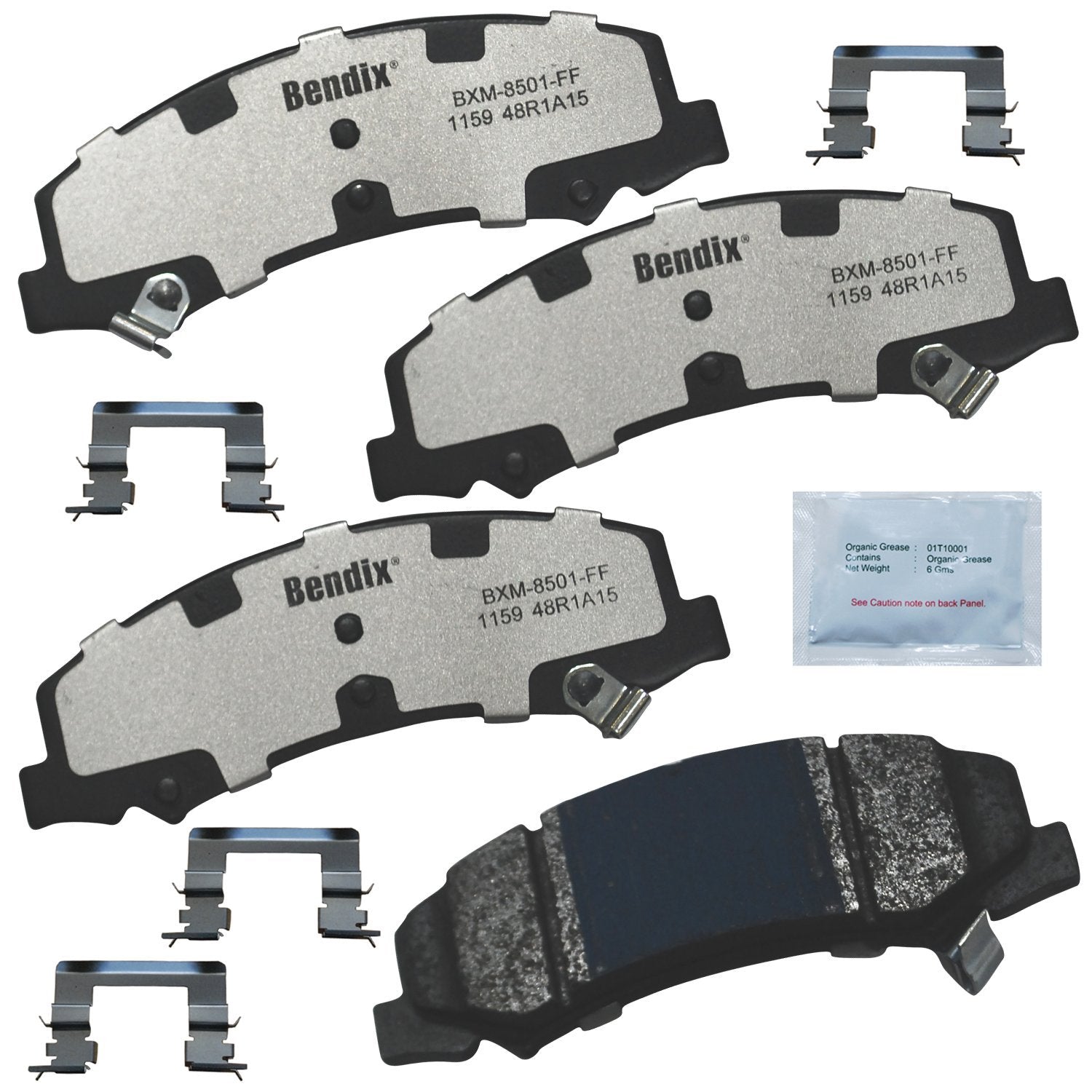 Bendix Fleet Metlok Pbd1159 Semi-Metallic Front Brake Pads For Select Models Buick Lacrosse, Lucerne, Cadillac Dts, Chevrolet Im
