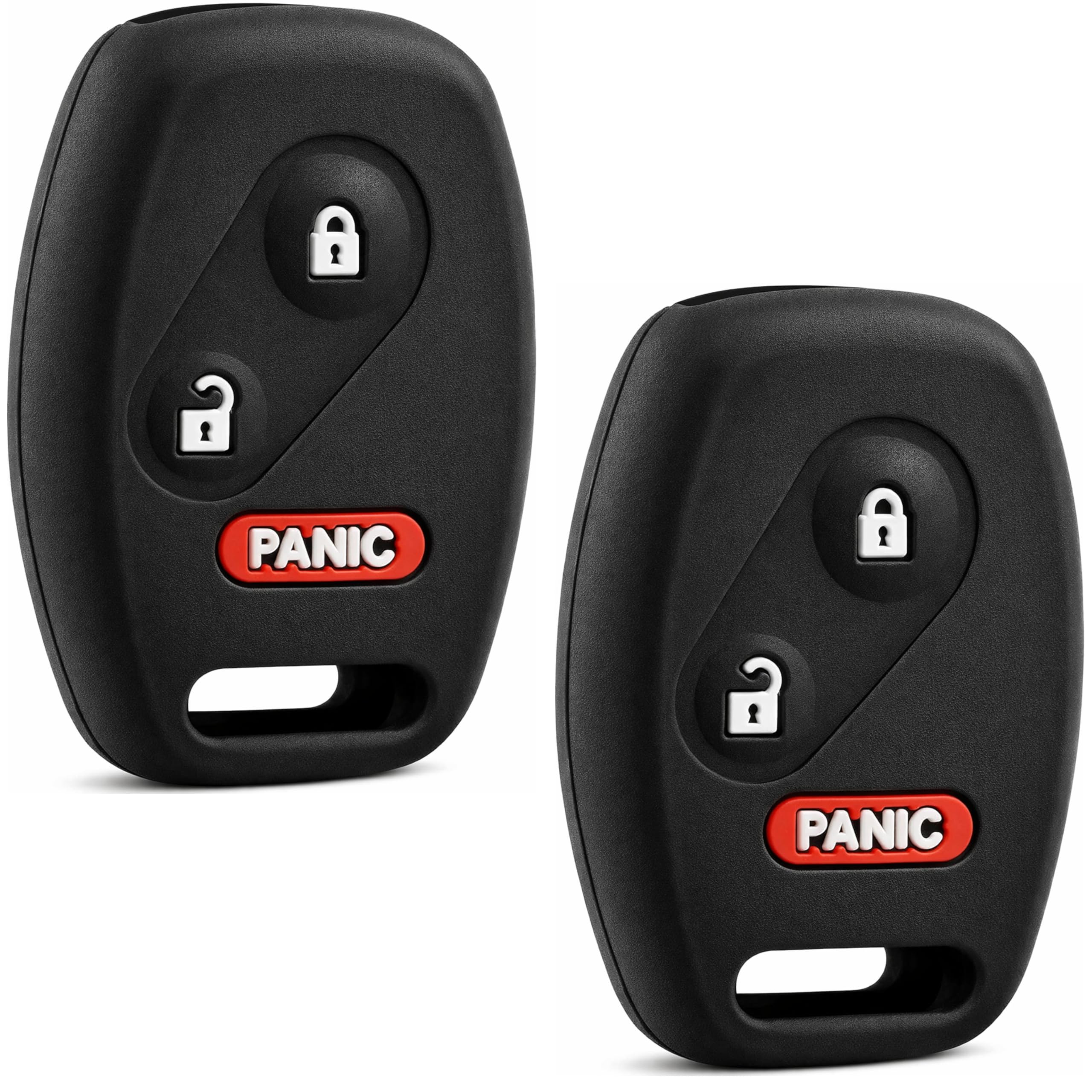 2X USARemote Keyless Entry Remote Key Fob Cover Silicone Rubber Skin 3-Button Replacement for Honda Fit Odyssey Ridgeline Pilot 