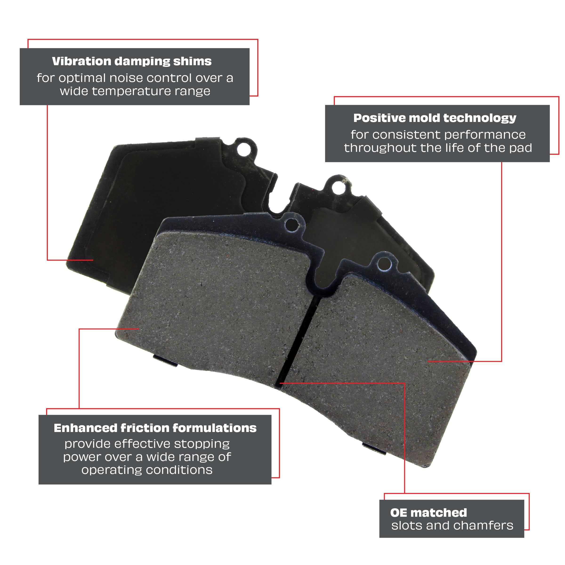 StopTech 309.10780 Sport Brake Pads with Shims and Hardware