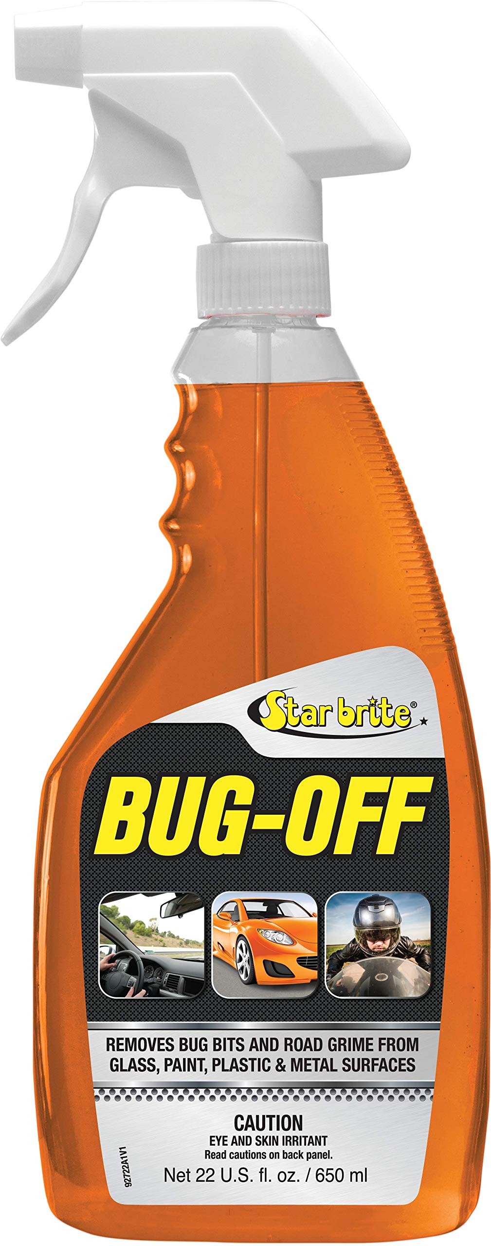 STAR BRITE Bug Off - Premium Automotive Dead Insect Residue Cleaner - Quick & Easy Bug Bit and Tar Remover for Cars - 22 OZ Spra