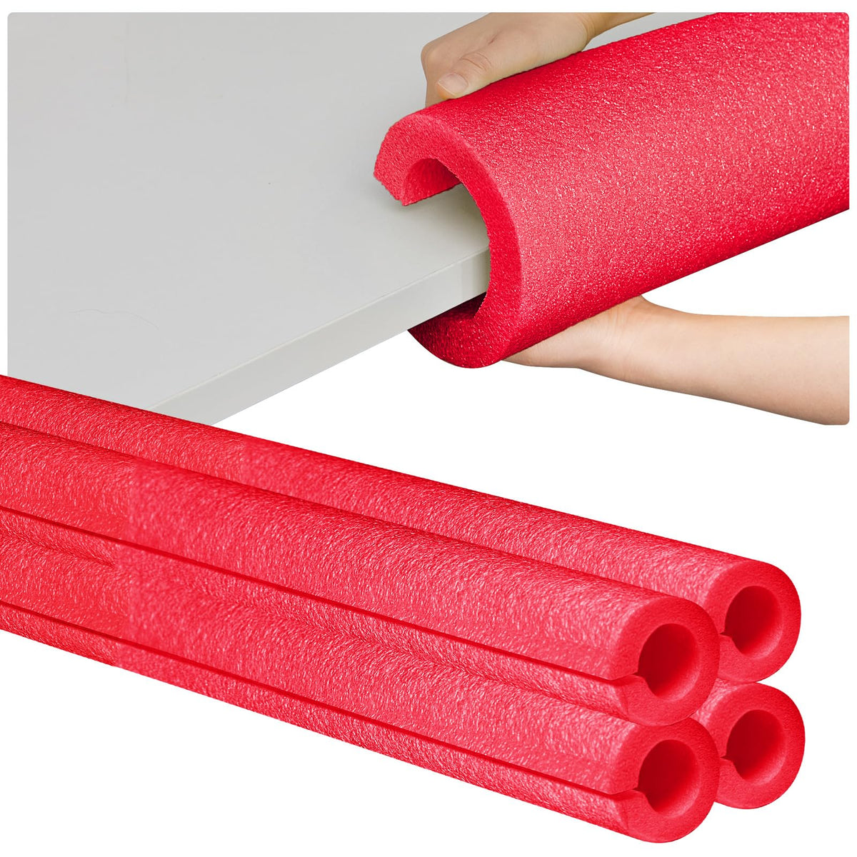4 Pcs Hanaive 40 Inch X 4.1 Inch Jumbo Pool Noodles Bulk Pool Noodles Foam Large Pre Slit Clamp Foam Protection Foam Tube Swim N