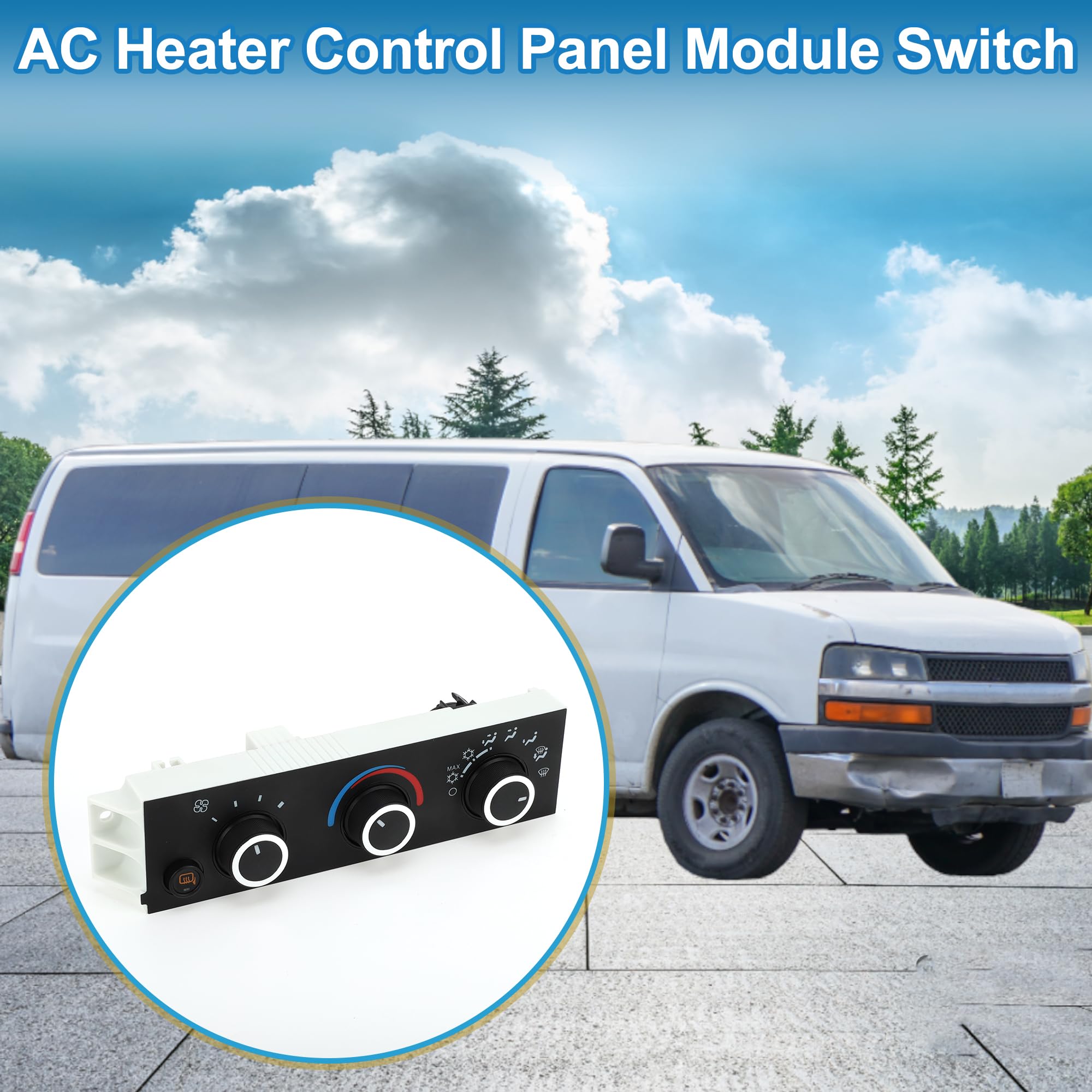 A ABSOPRO HVAC A/C Heater Climate Control Panel AC Heater Climate Control Switch Unit for Chevrolet Express 2500 3500 2008-2022