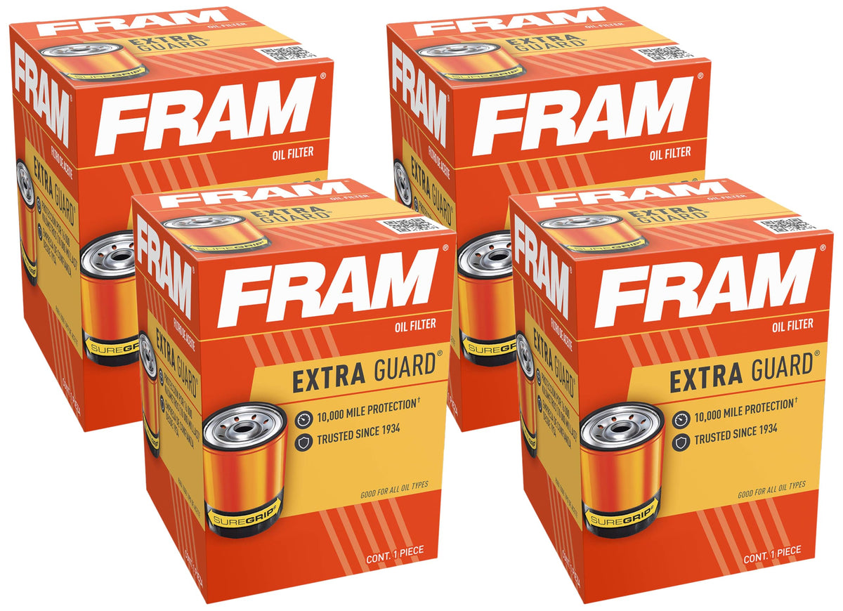 Fram Extra Guard Ph9100, 10K Mile Change Interval Spin-On Oil Filter (Pack Of 4)