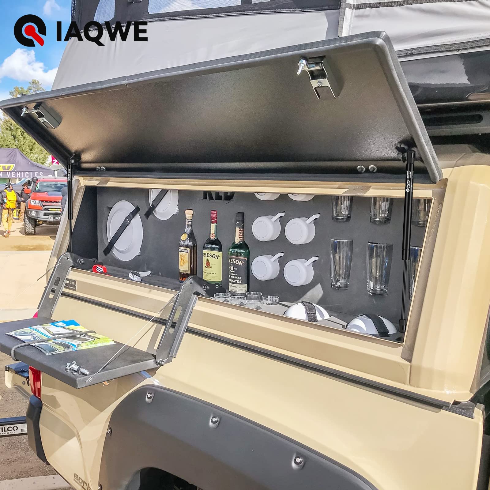 C16-02622 17 28Lbs/127N Gas Struts Spring Shocks Lift Support For Leer Are Snugtop Camper Shell Truck Topper Rear Window Truck Cap Canopy Door Boat Hatch Toolbox Lid 2Pcs By Iaqwe