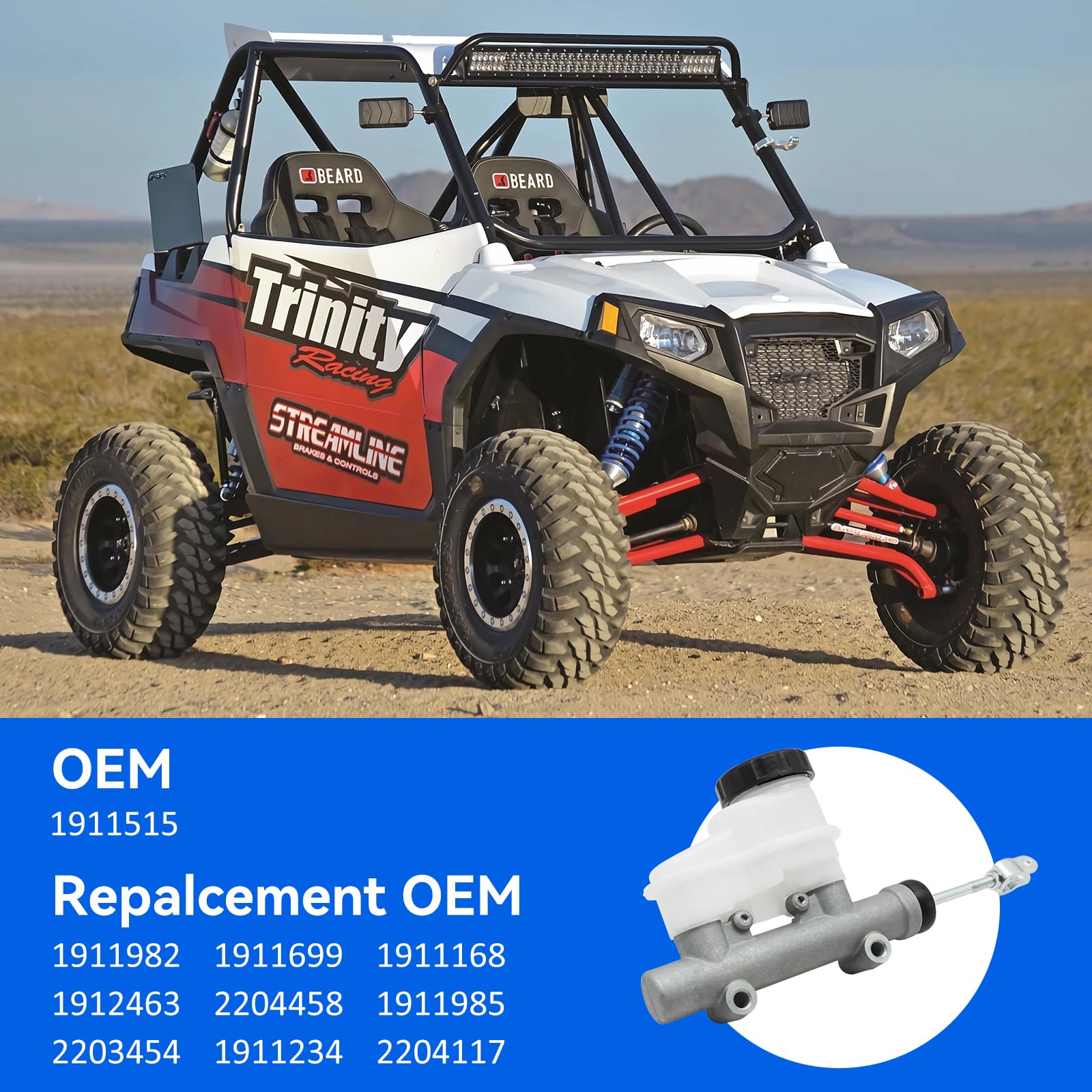 Brake Master Cylinder for Polaris RZR 570 800 900 1000 Brutus Ranger 400 500 570 700 800 900 1000 ACE 325 570 900 General 1000 O