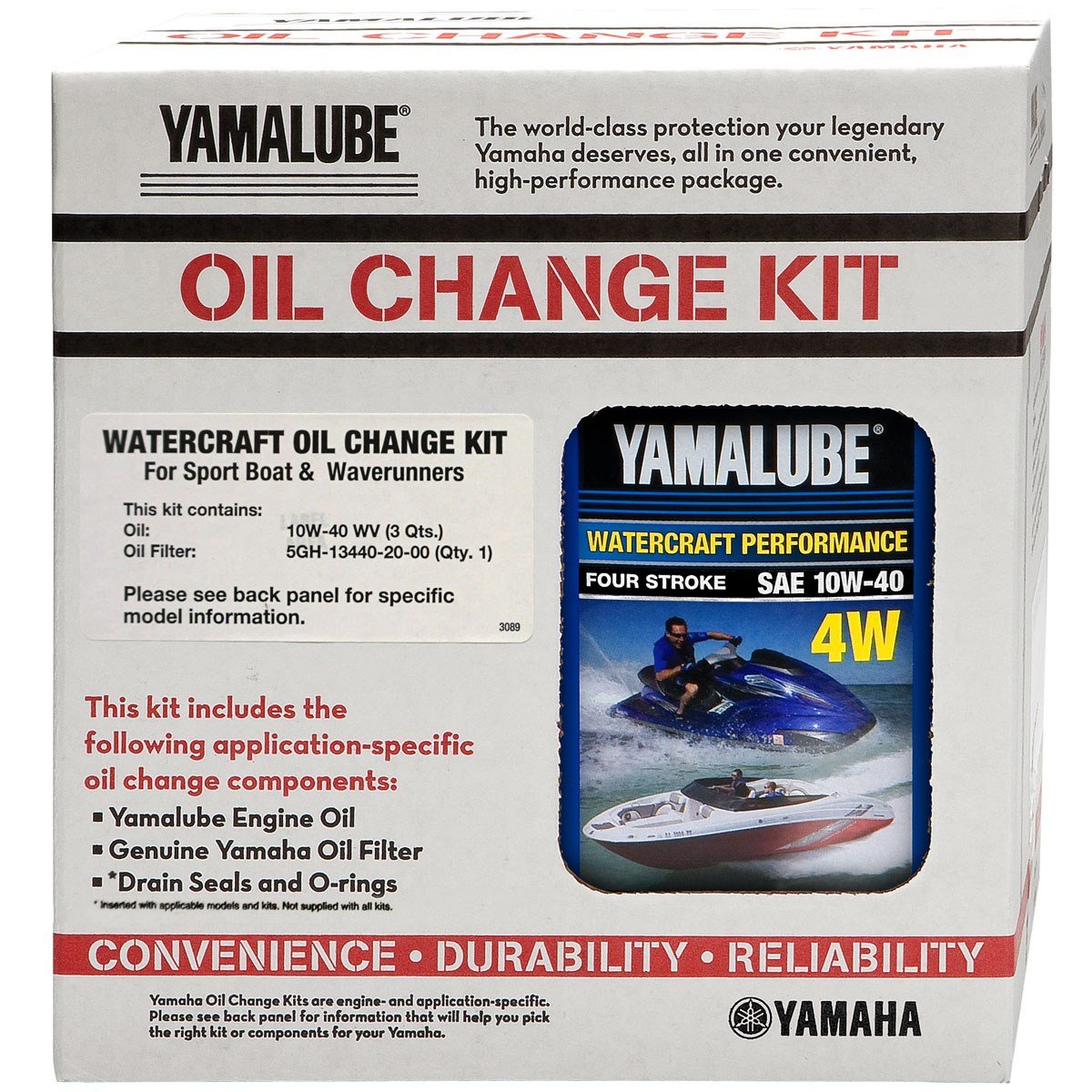Yamaha Yamalube 10W-40 Pwc Watercraft Oil Change Kit Lub-Wtrcg-Kt-00