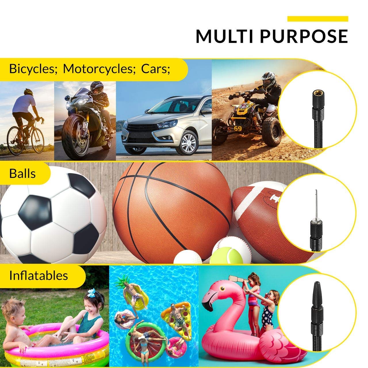 Kensun AC/DC Tire Inflator Pump for Car 12V DC and Home 110V AC Swift Performance 2.0 Portable Air Compressor Pump for Car and Home