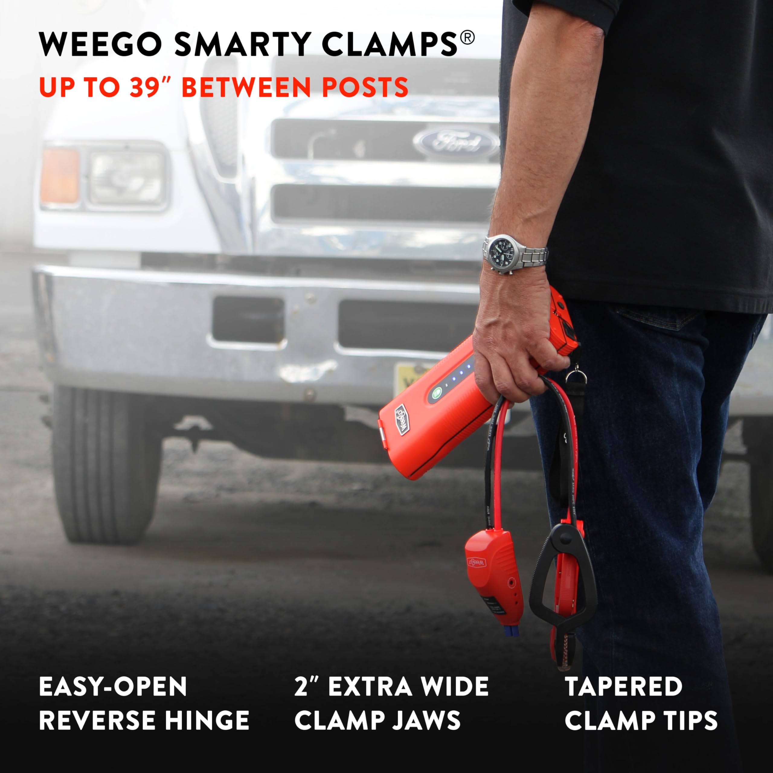 Weego 70 Portable Lithium Jump Starter, 700 Cranking Amps, 2500 Peak Amps, Orange, Model N70