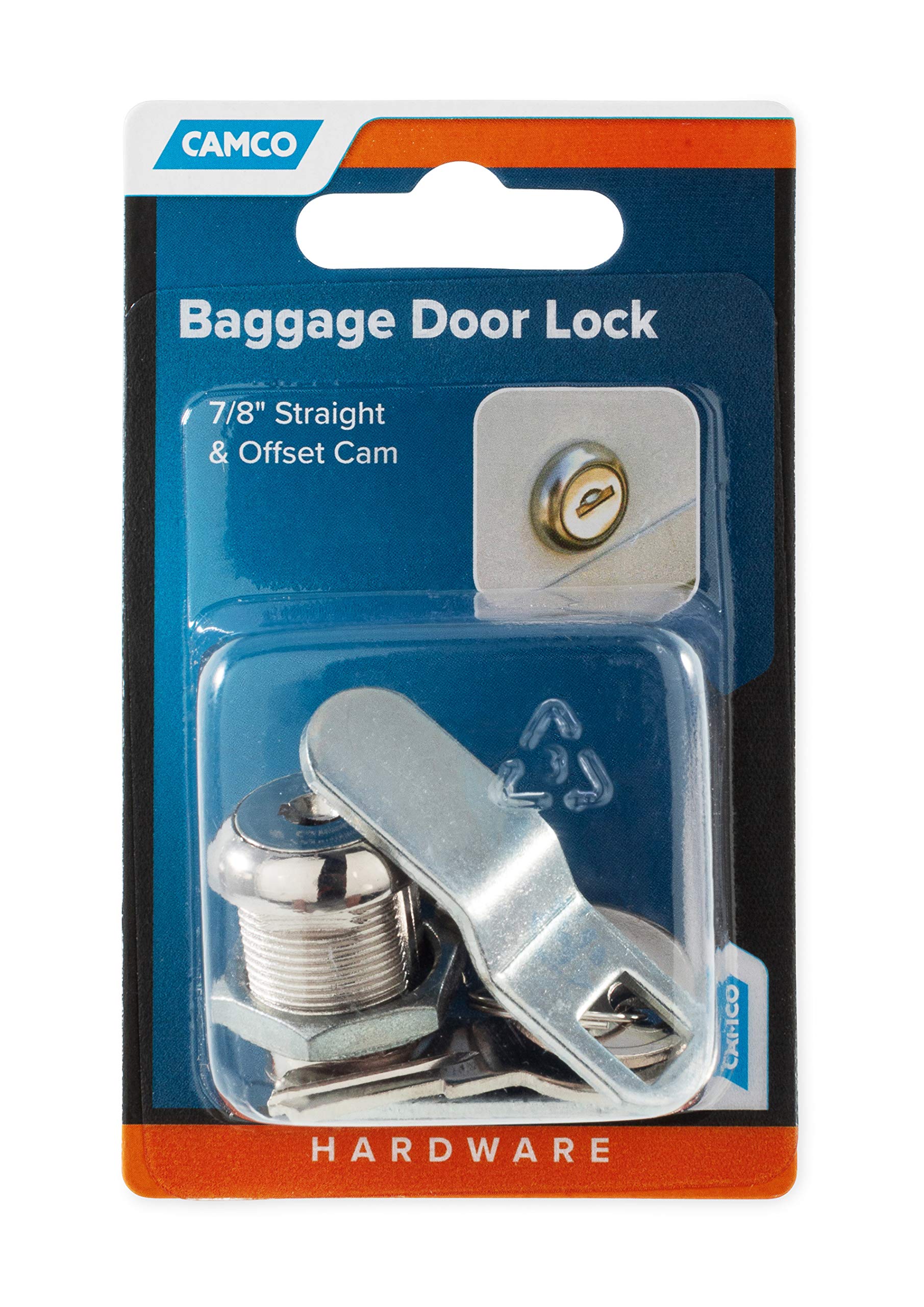 Camco 44353 7/8 Offset Baggage Lock, Multicolor
