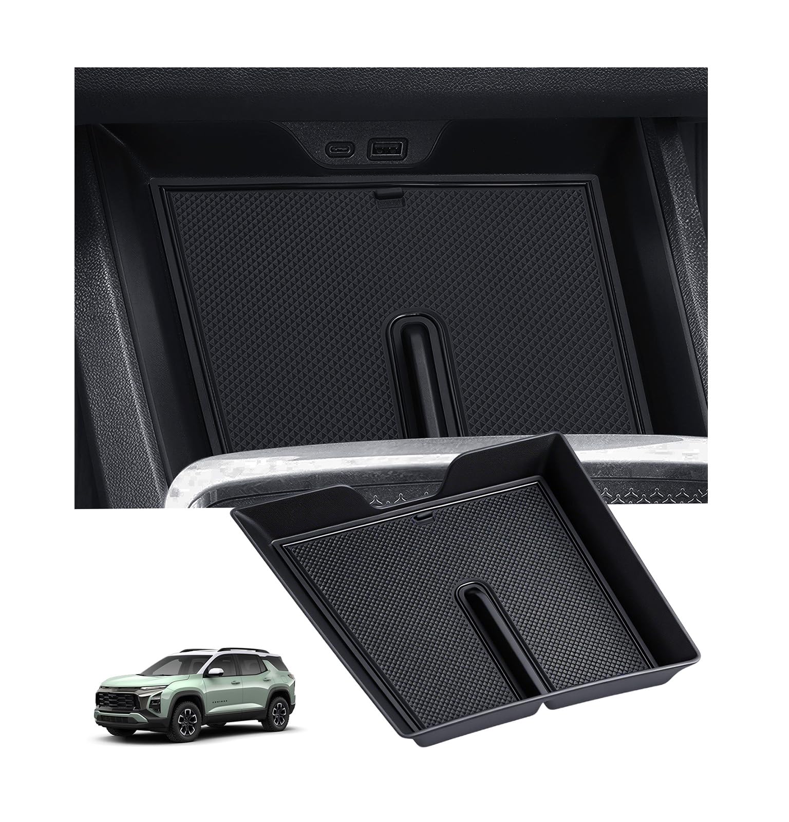 Katorn Center Console Organizer Tray for Chevrolet Equinox 2026 2025 (Not for Equinoix EV), Interior Accessories for Under Clima