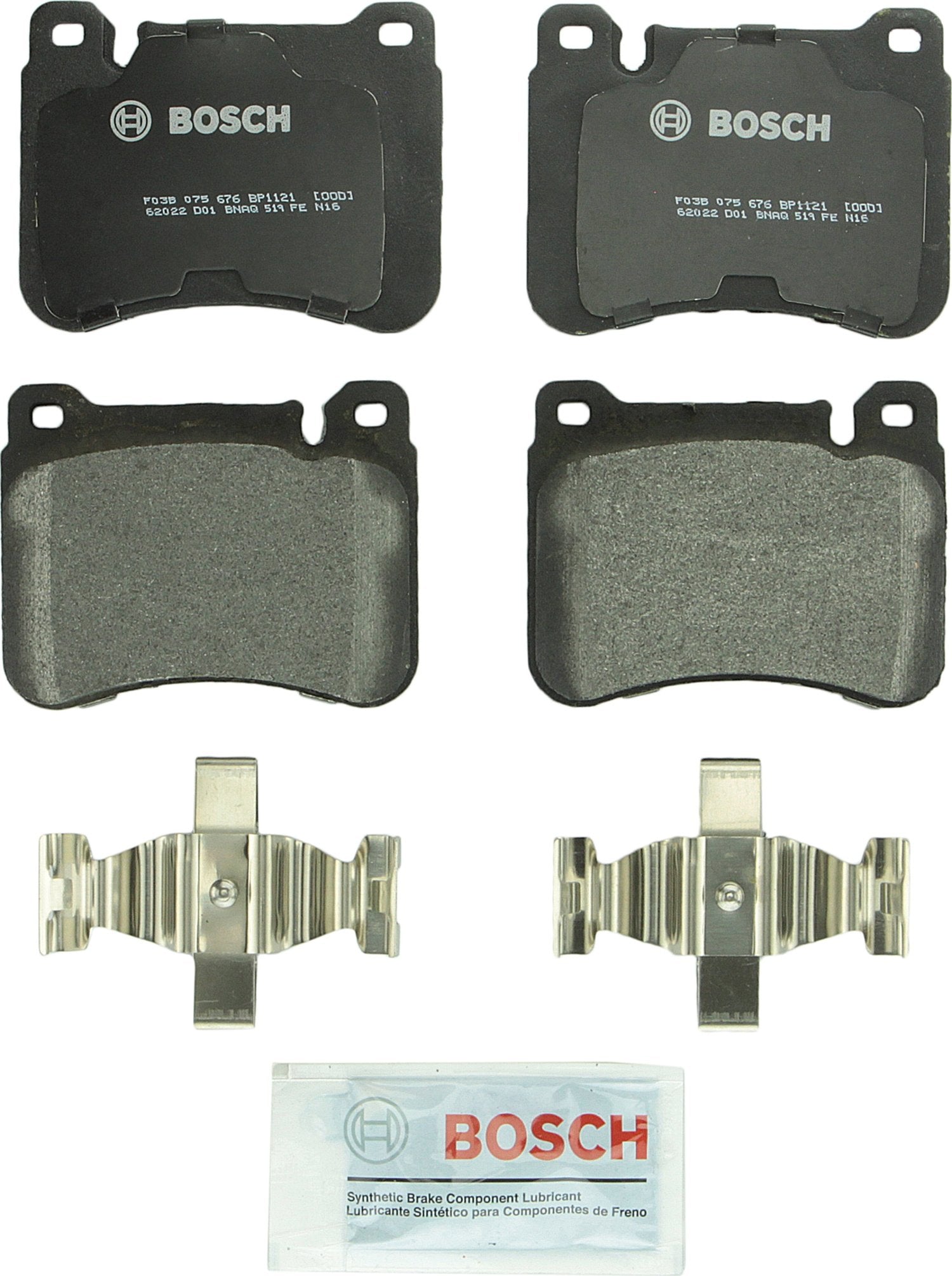 BOSCH BP1121 QuietCast Premium Semi-Metallic Disc Brake Pad Set - Compatible with Select Mercedes-Benz C230, C240, C280, C320, C