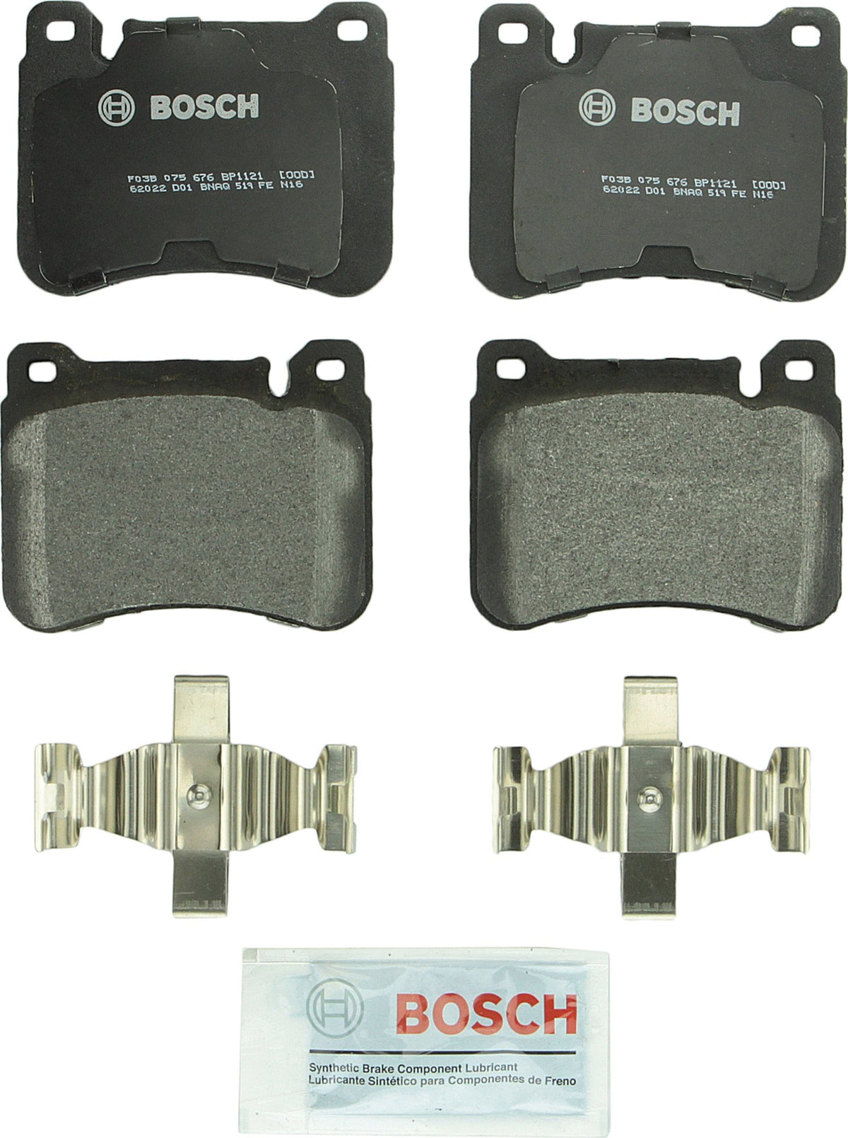 BOSCH BP1121 QuietCast Premium Semi-Metallic Disc Brake Pad Set - Compatible with Select Mercedes-Benz C230, C240, C280, C320, C
