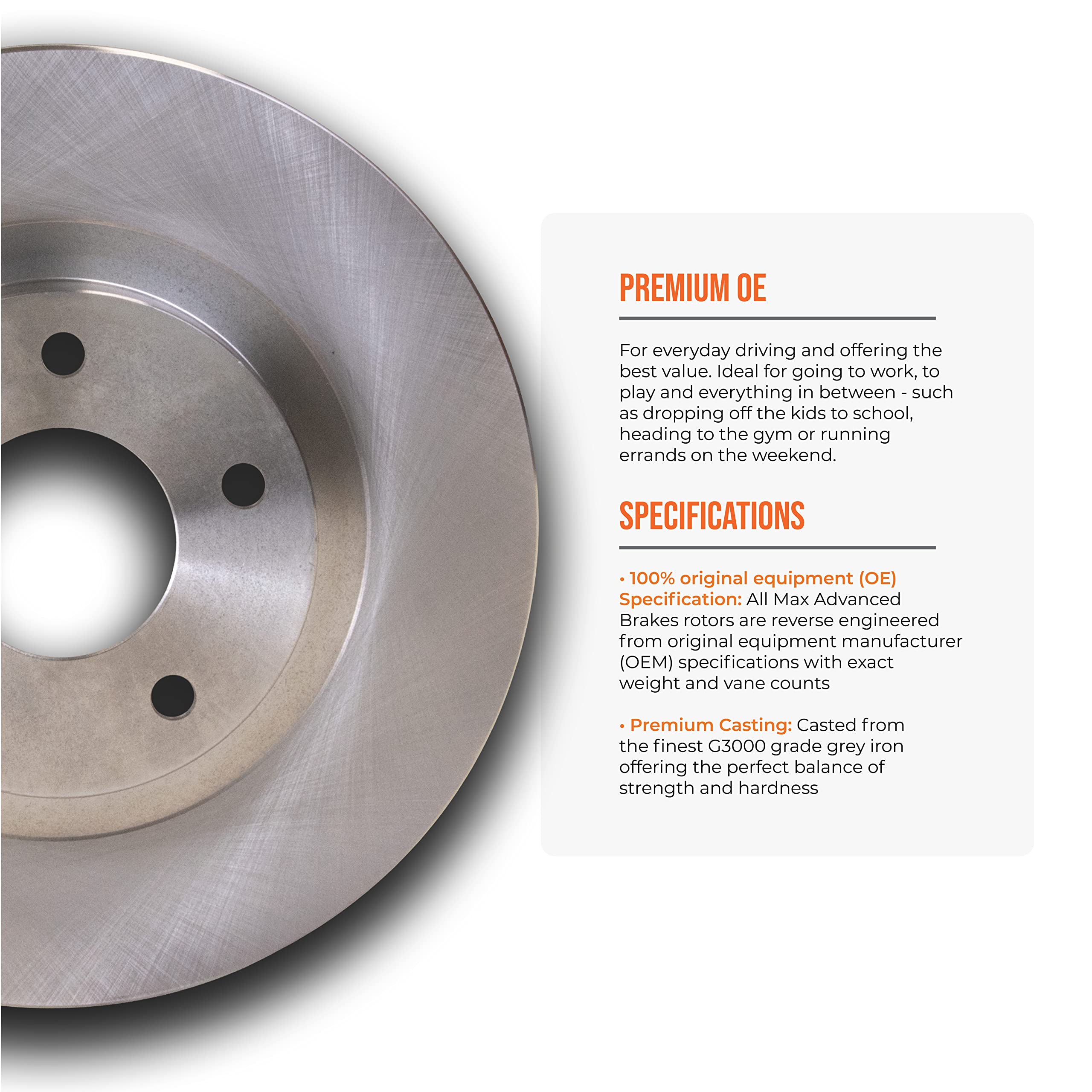 Max Advanced Brakes Front & Rear Brake Kit For Ford Explorer Flex Taurus Mkt W/12.80' Front And 12.99' Rear Rotor Replacement Premium Oe Disc Brake Rotors And Ceramic Brake Pads