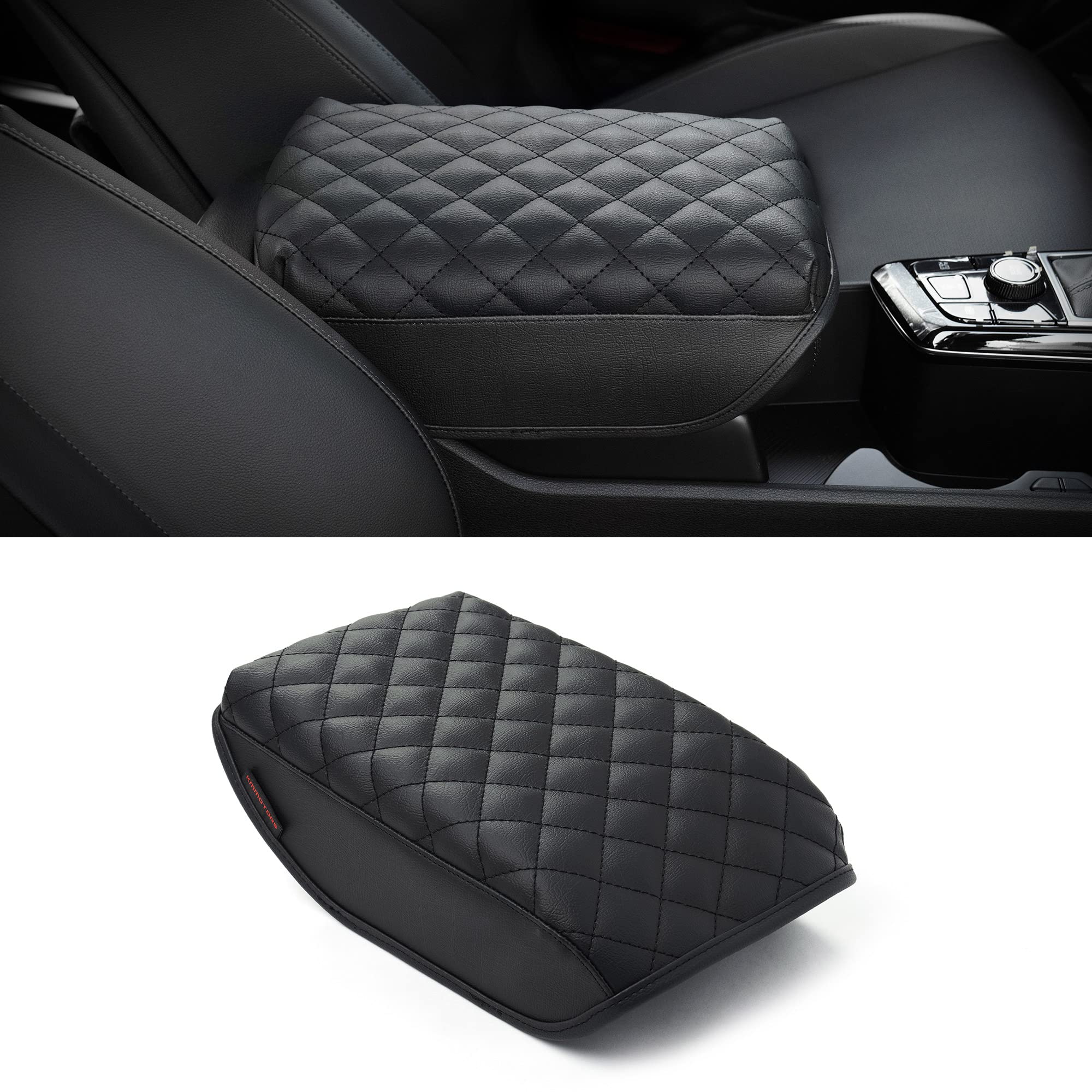 KMMOTORS Sportage(NQ5), 2023-2025 Center Console Cover Black, Armrest Cushion, Sportage NQ5 Accessories, Vegan Leather, Protect 