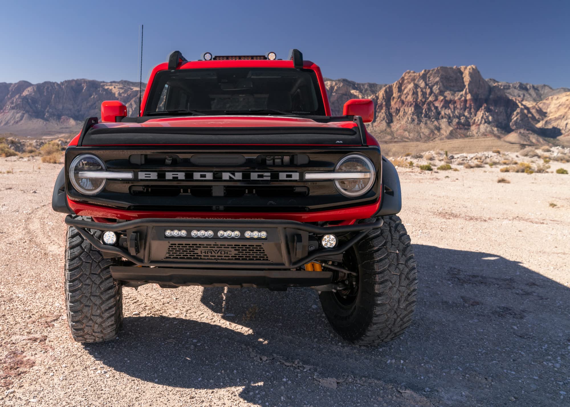 Havoc Offroad Metal Mash Front Bumper For Ford Bronco | Baja Style, Built-In Mounts For Led Lights, High Clearance Ends | Hfb-02-002 | 2021-2025 Ford Bronco (Will Not Fit Sport Model)